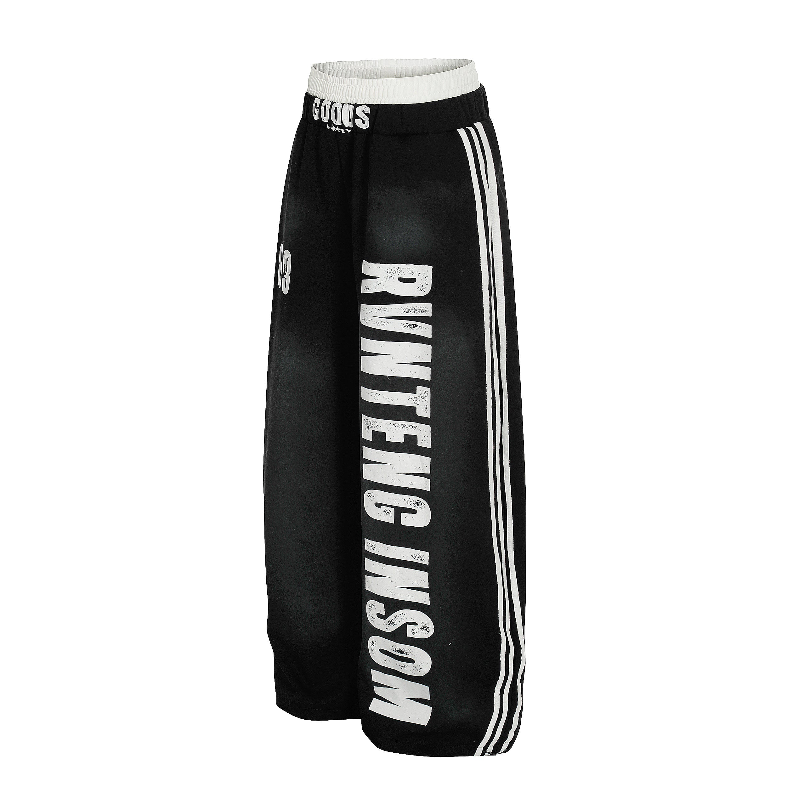 STARRVAINT Bold Letter Stripe Track Pants