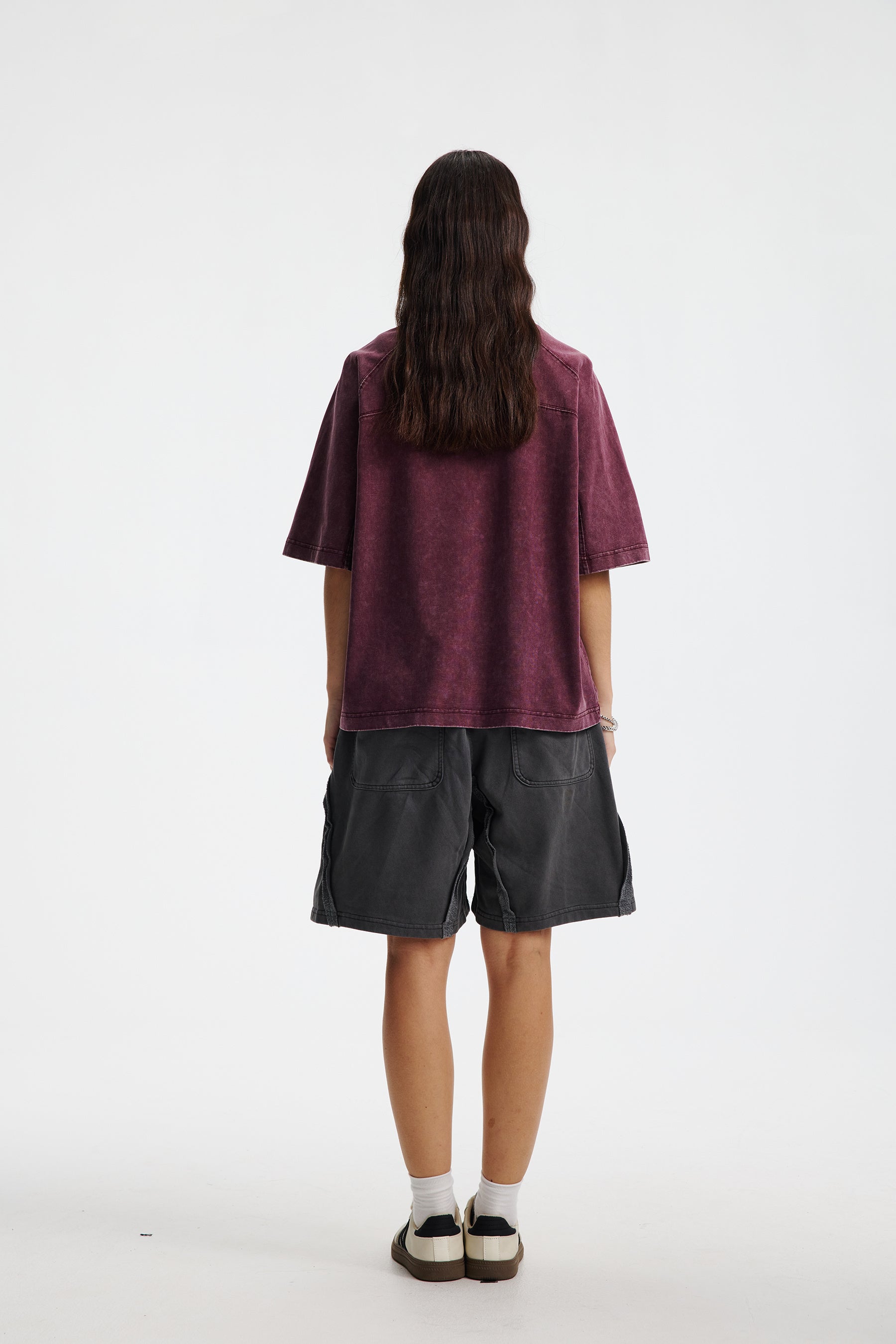 STARRVAINT Vintage Washed Short-Sleeve Cotton Tee