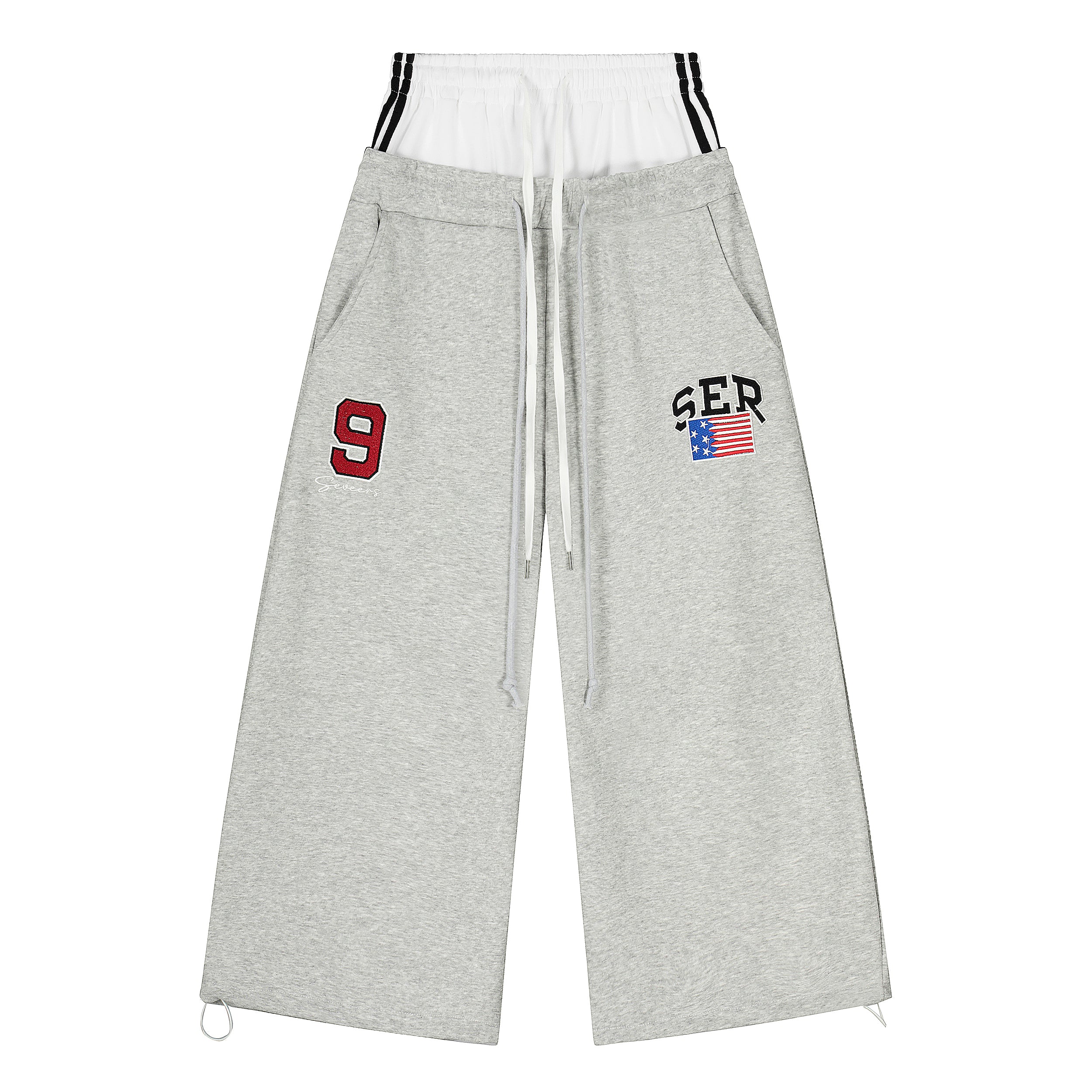STARRVAINT Varsity Patch Wide-Leg Sweatpants
