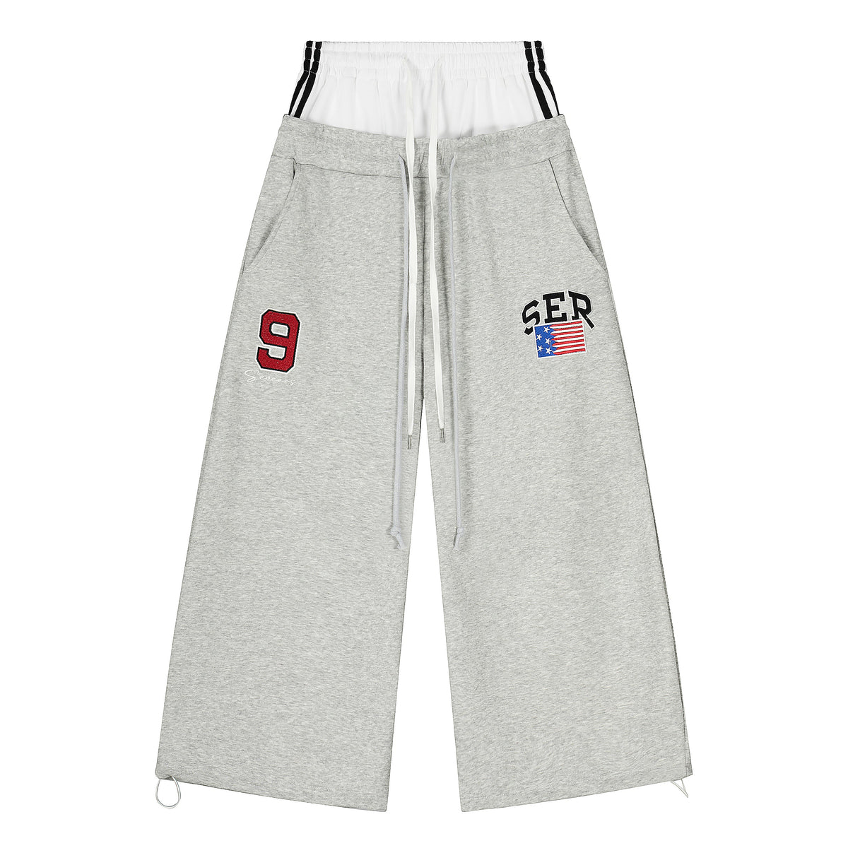 STARRVAINT Varsity Patch Wide-Leg Sweatpants