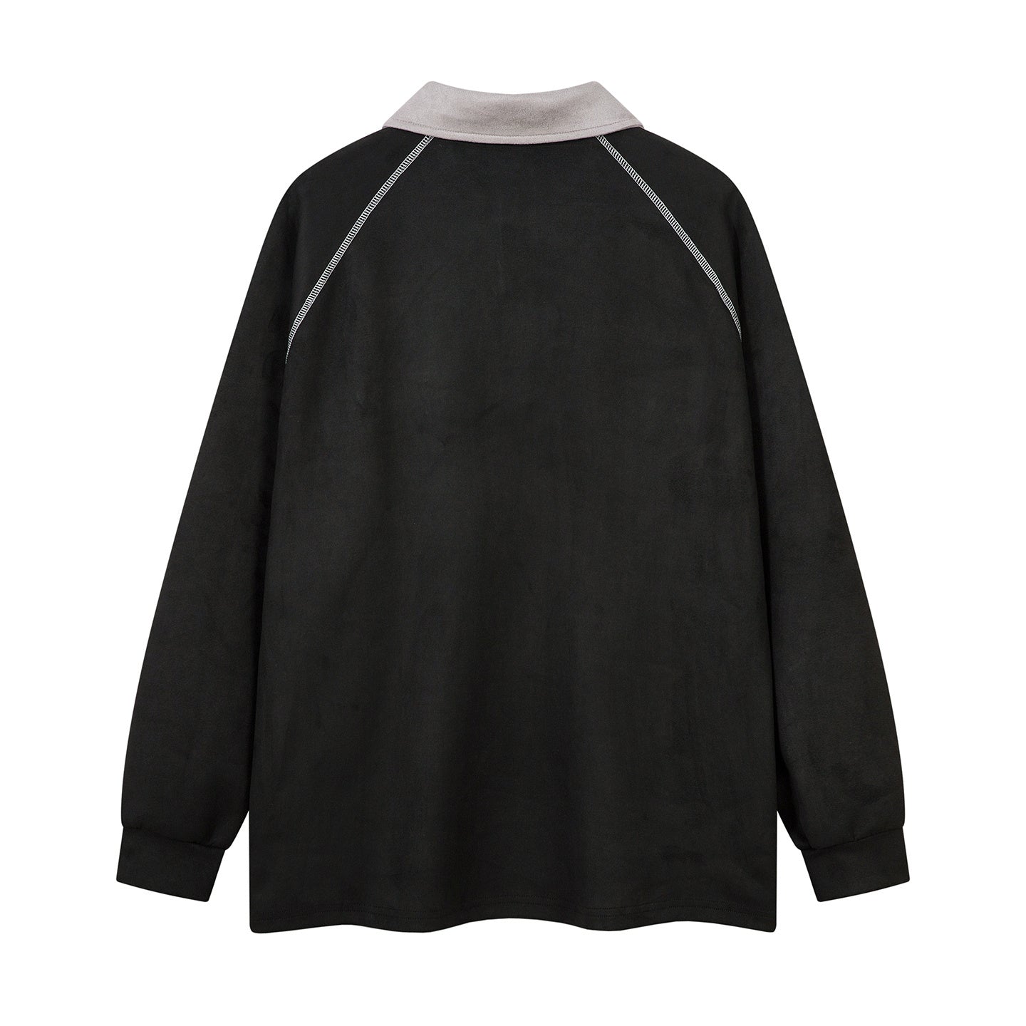 STARRVAINT Contrast Panel Long-Sleeve Polo