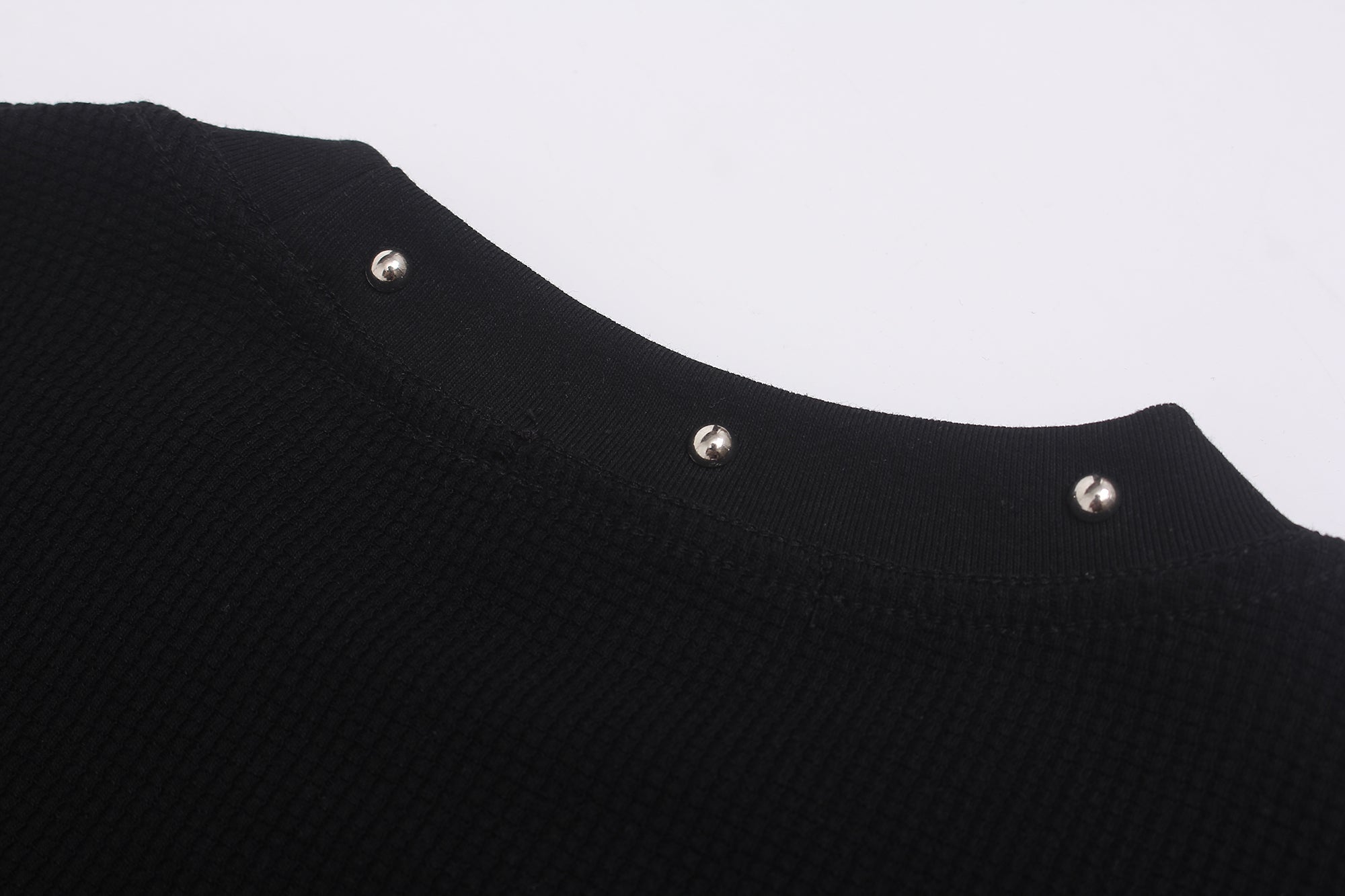 STARRVAINT Leopard Cross Waffle Long Sleeve