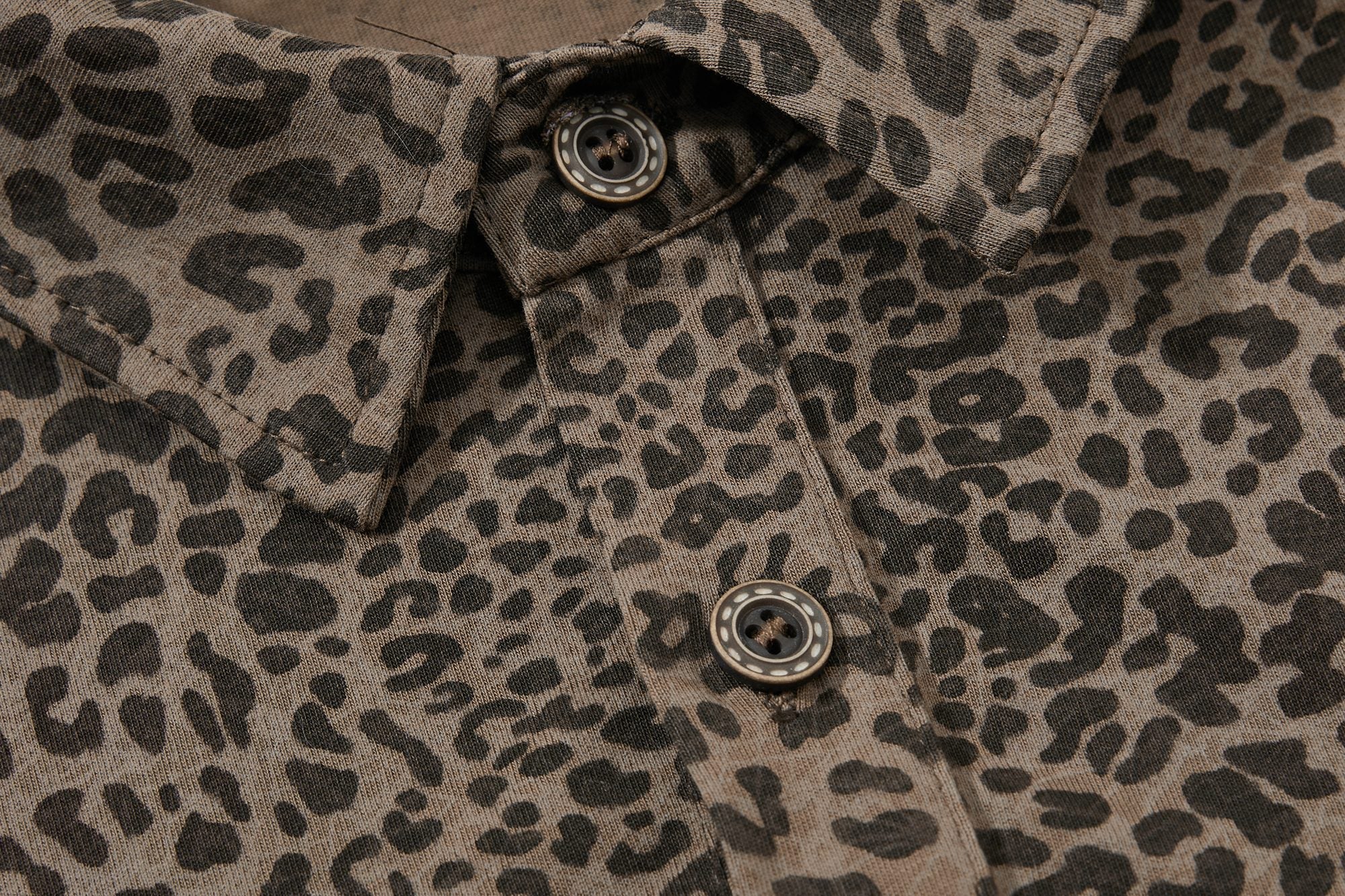 STARRVAINT Leopard Vintage Polo Tee