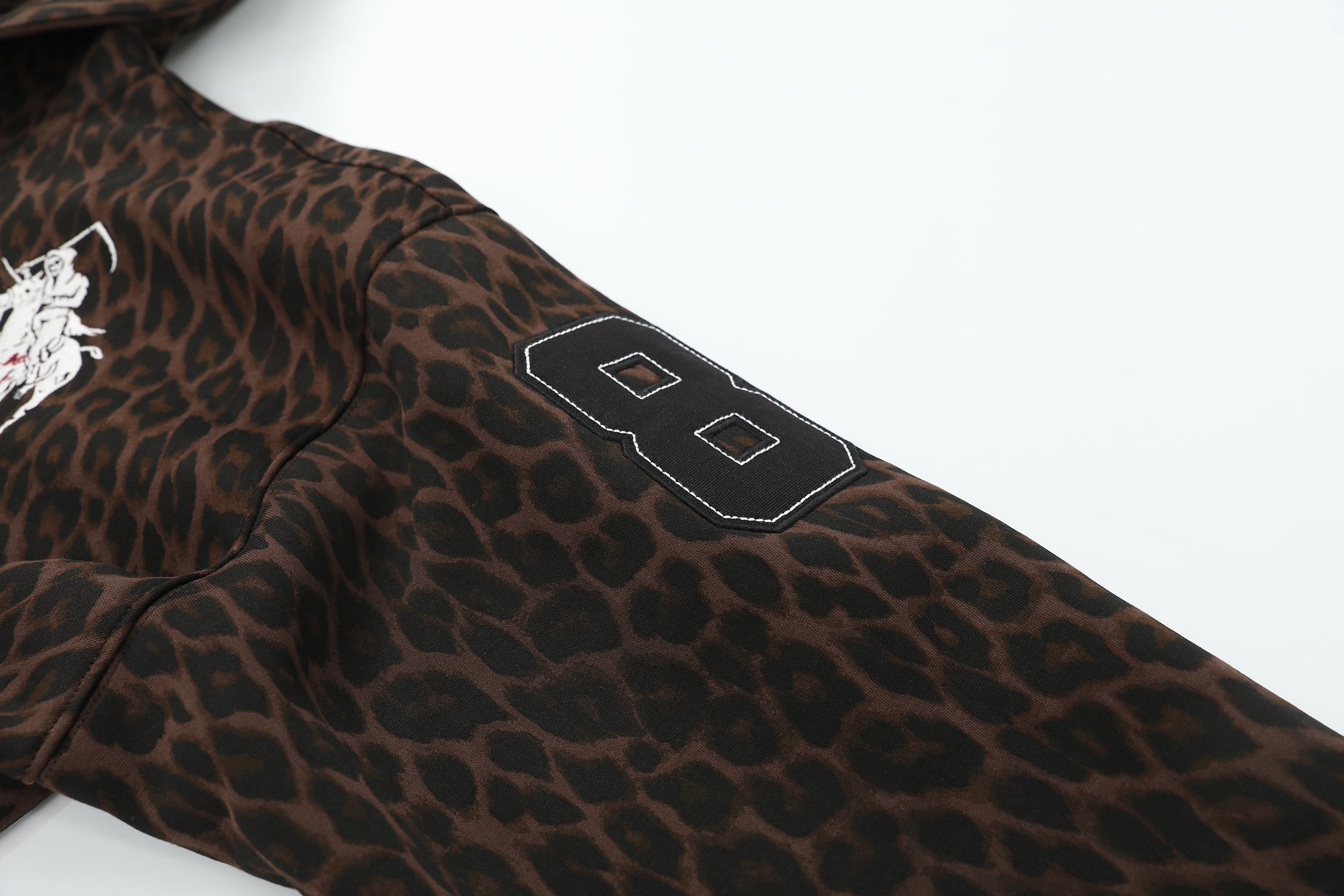 STARRVAINT Leopard Crest Zip Hoodie