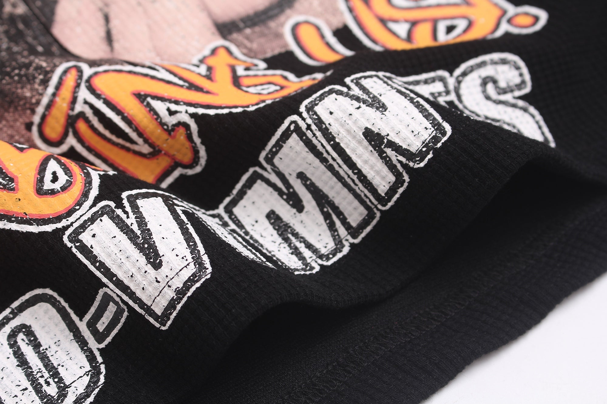 STARRVAINT Vintage Graphic Waffle Long Sleeve