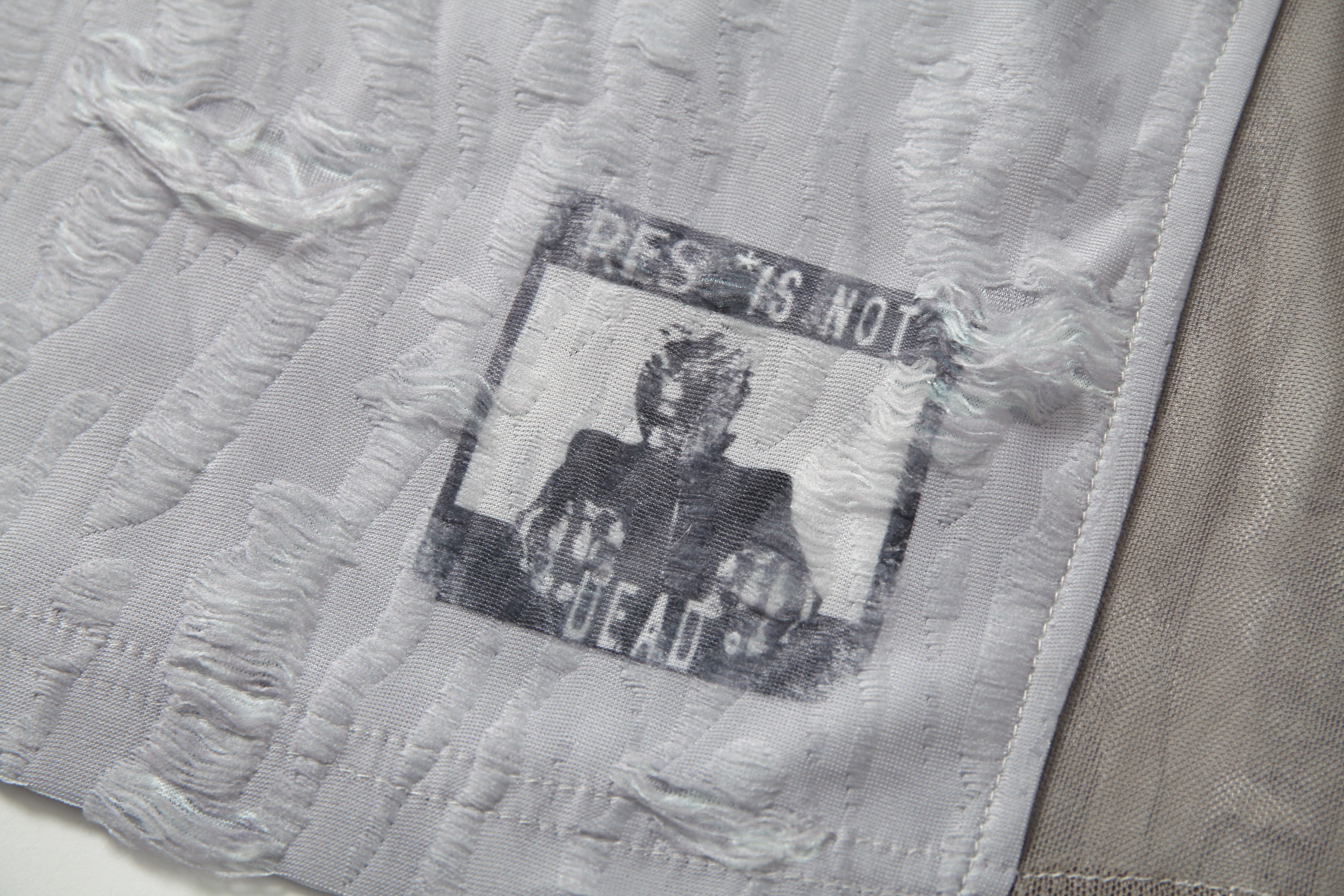 STARRVAINT Textured Mesh Patchwork Tee