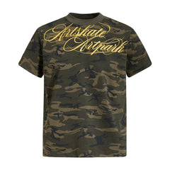STARRVAINT Camo Script Graphic T-Shirt