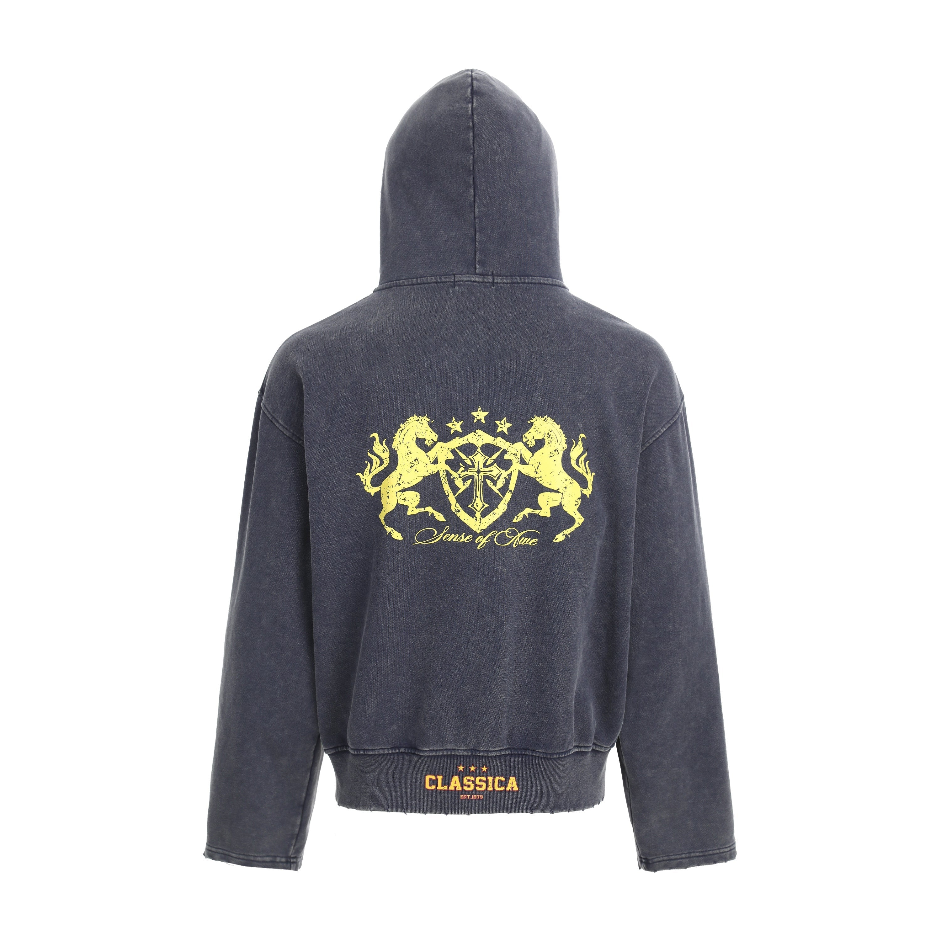STARRVAINT Vintage Crest Zip Hoodie