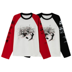 STARRVAINT Graphic Raglan Long-Sleeve T-Shirt
