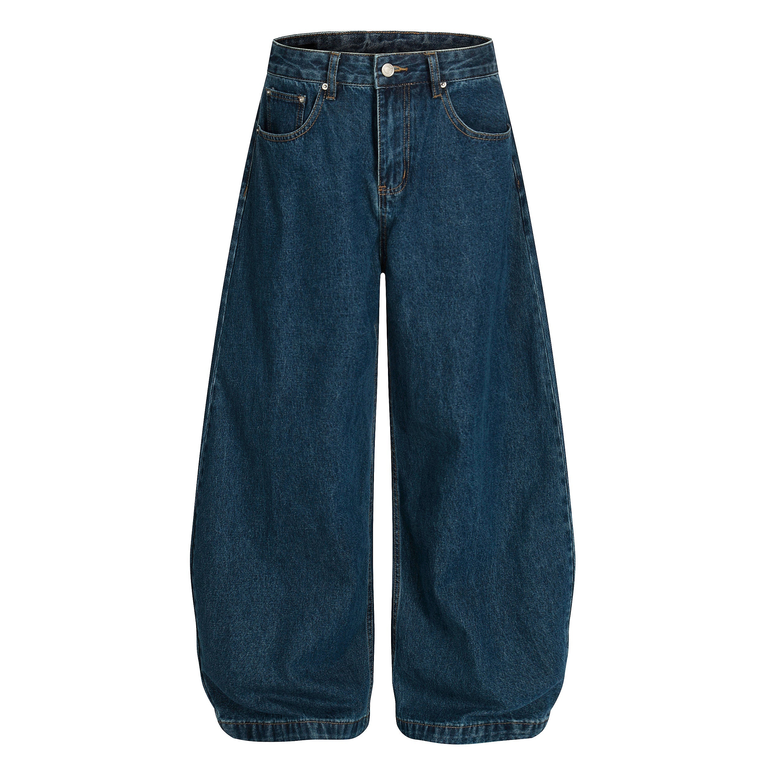 STARRVAINT Deep Indigo Balloon Wide-Leg Jeans