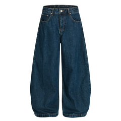 STARRVAINT Deep Indigo Balloon Wide-Leg Jeans