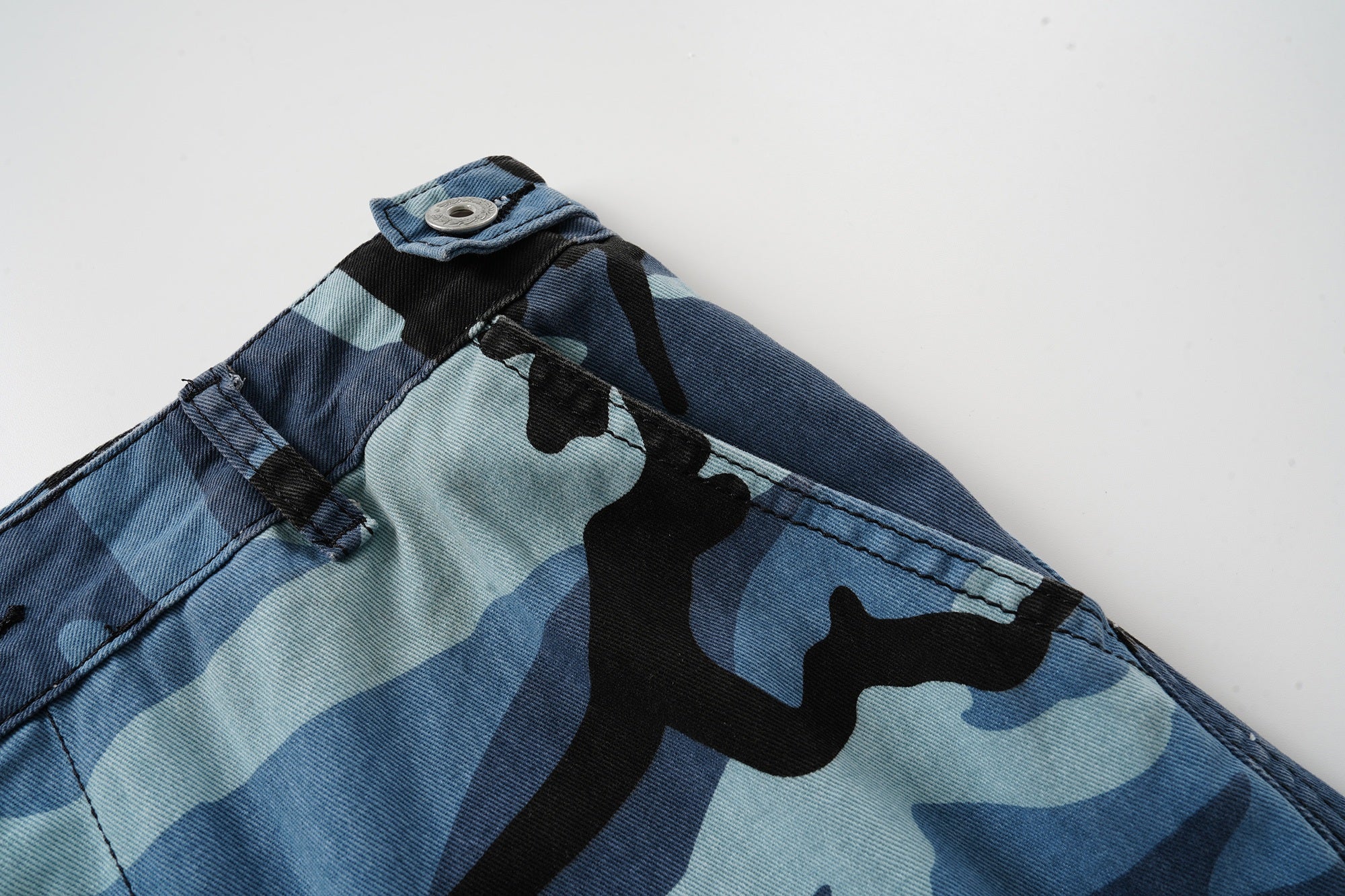 STARRVAINT Blue Camo Cargo Shorts