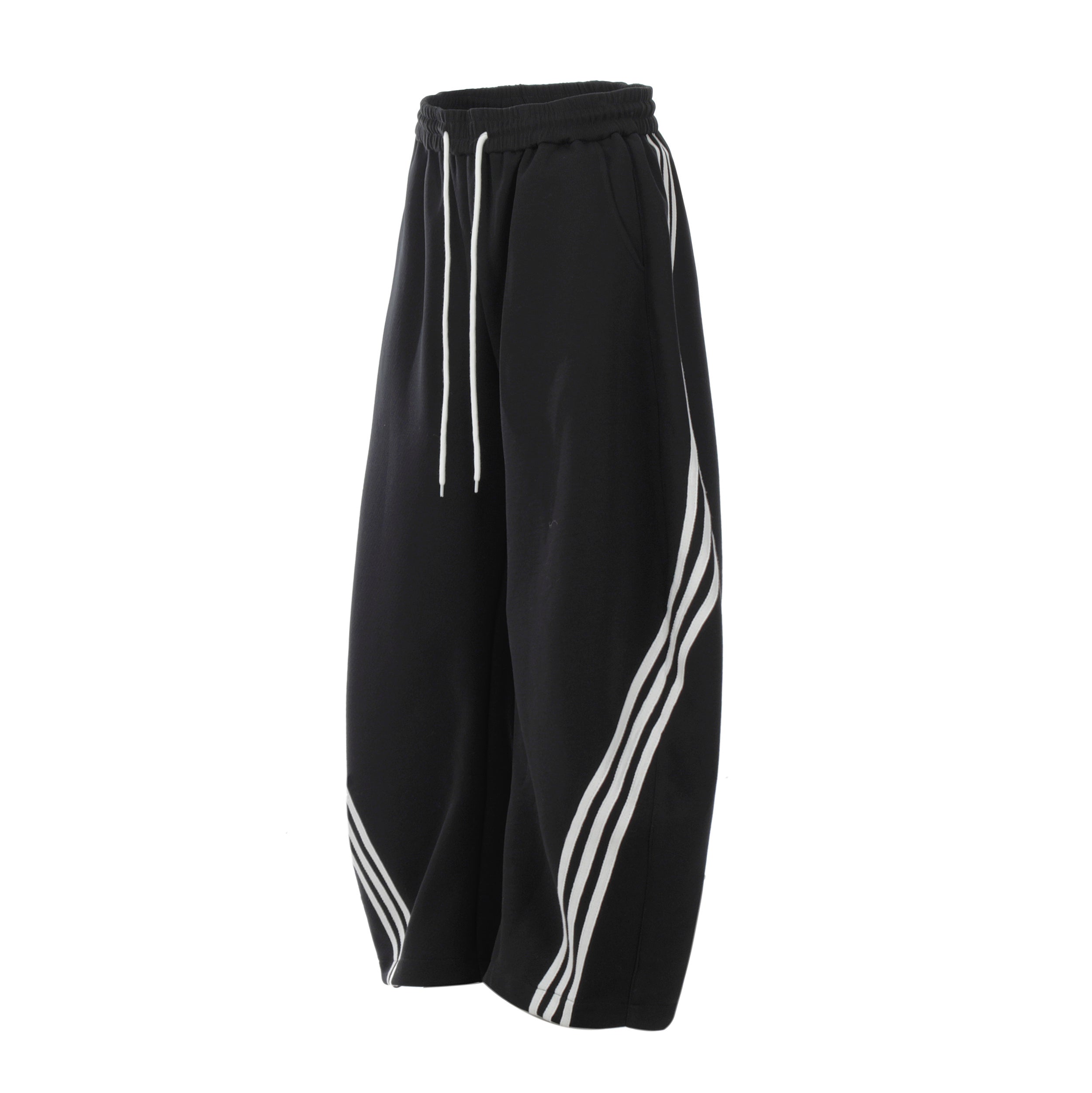STARRVAINT Curved Stripe Wide-Leg Pants