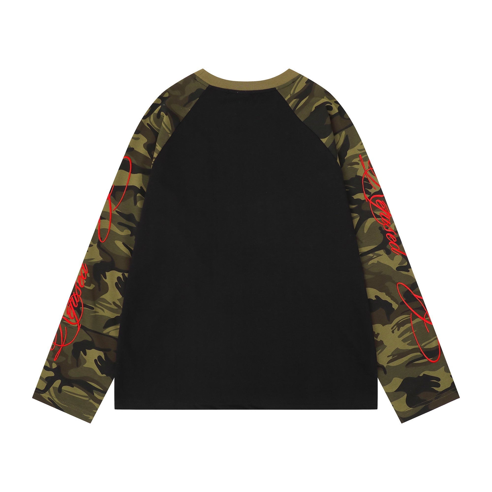 STARRVAINT Camo Sleeve Raglan Long Sleeve Tee