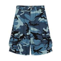 STARRVAINT Blue Camo Cargo Shorts