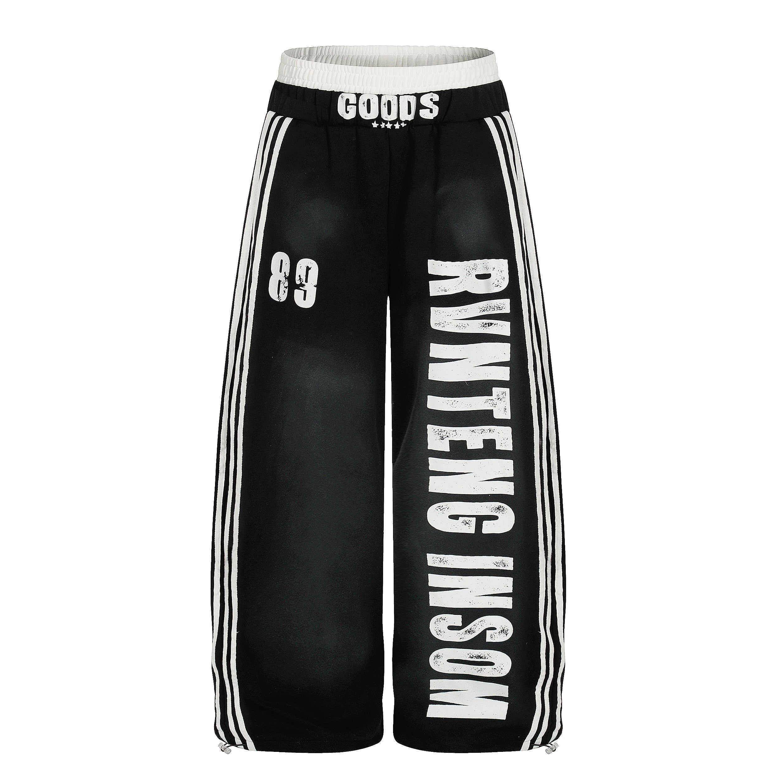 STARRVAINT Bold Letter Stripe Track Pants