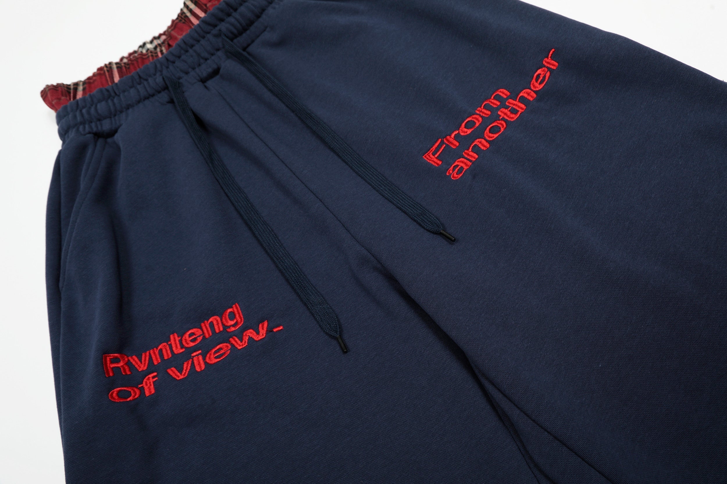 STARRVAINT Plaid-Waist Logo Shorts