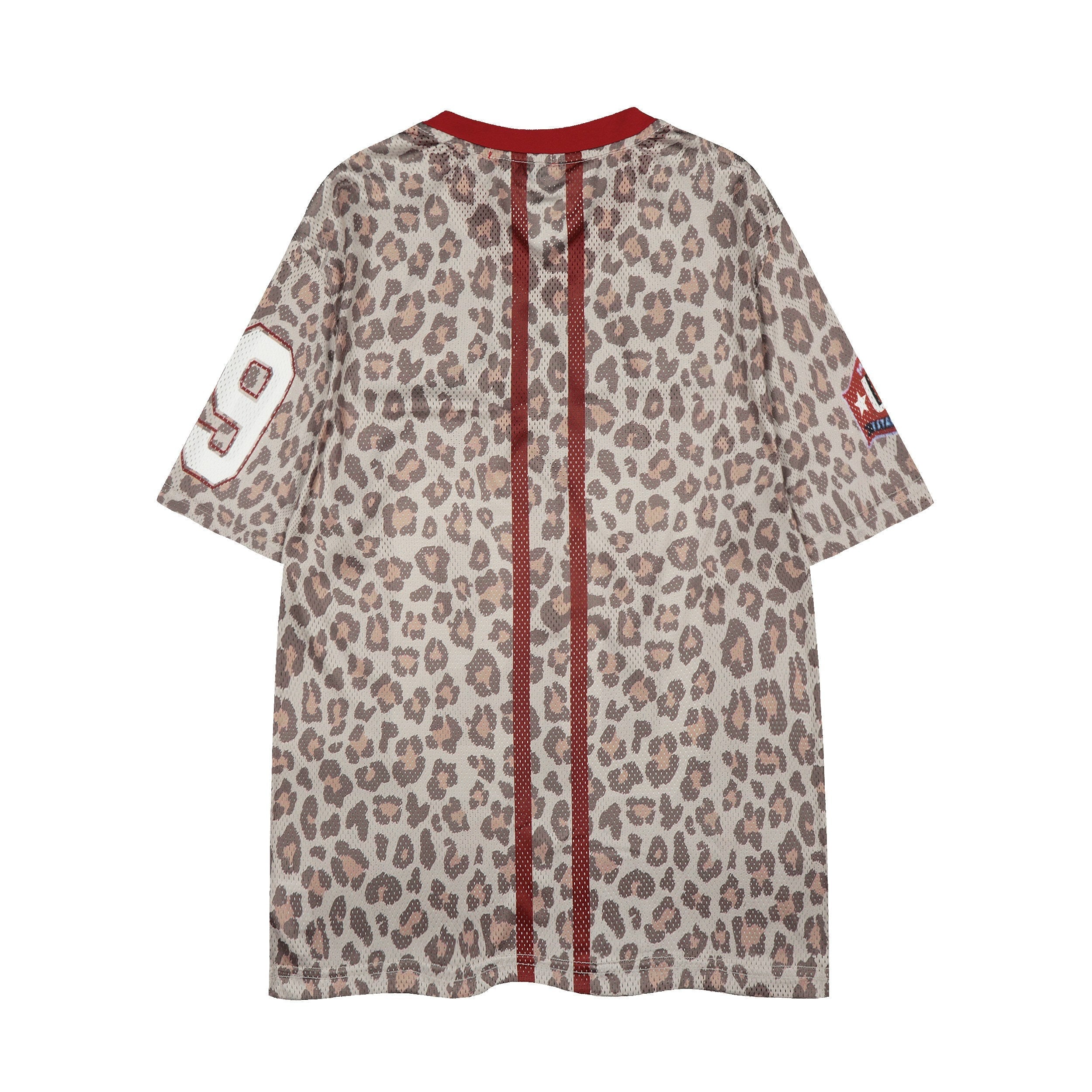 STARRVAINT “Leopard Varsity Mesh Jersey”