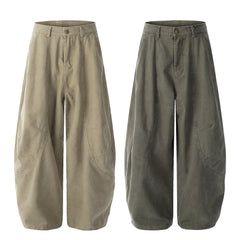 STARRVAINT Vintage Arc-Pocket Balloon Pants