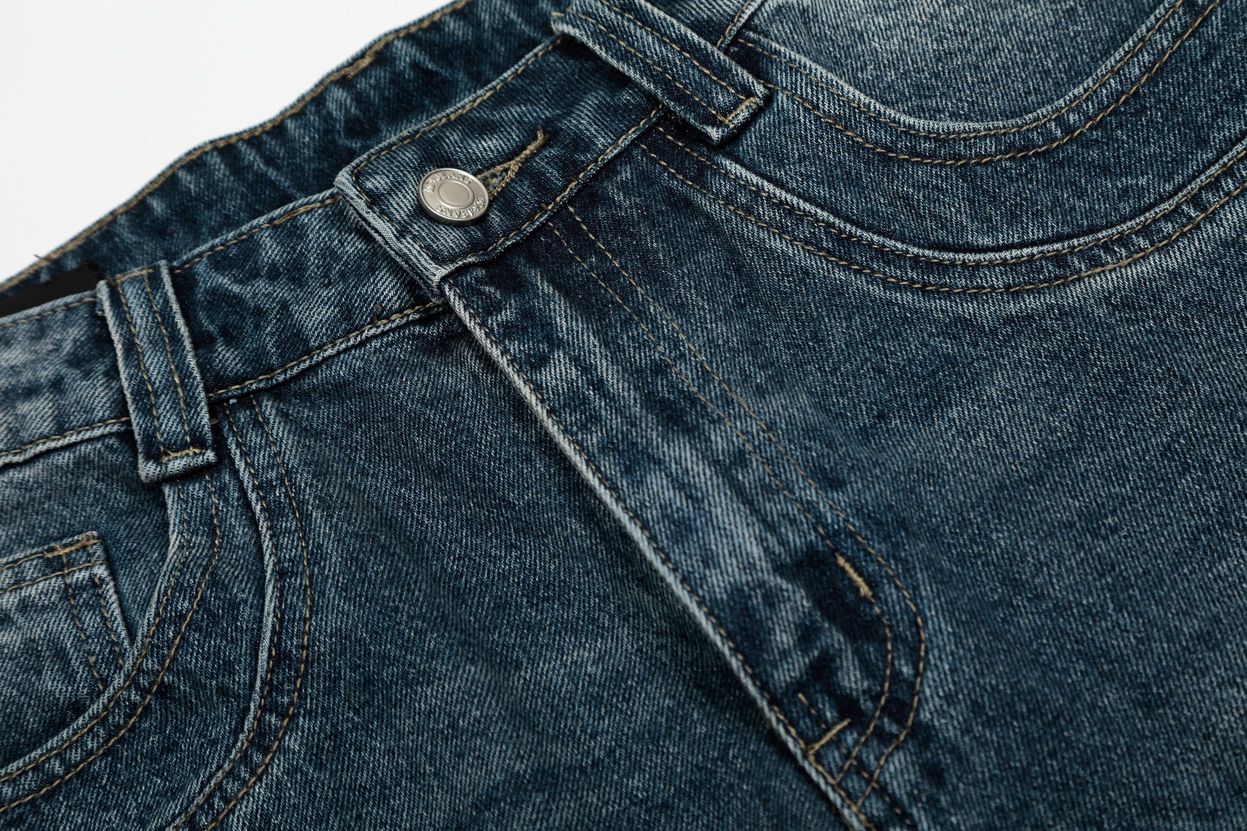 STARRVAINT Studded Denim Shorts