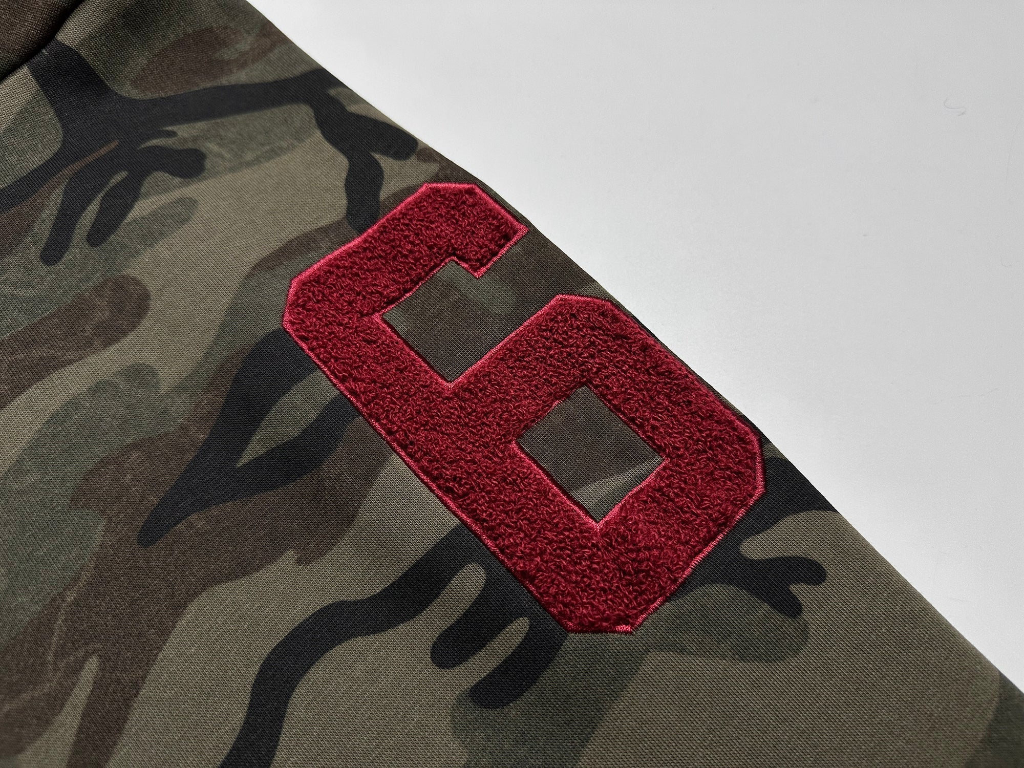 STARRVAINT Camo Varsity Zip Hoodie
