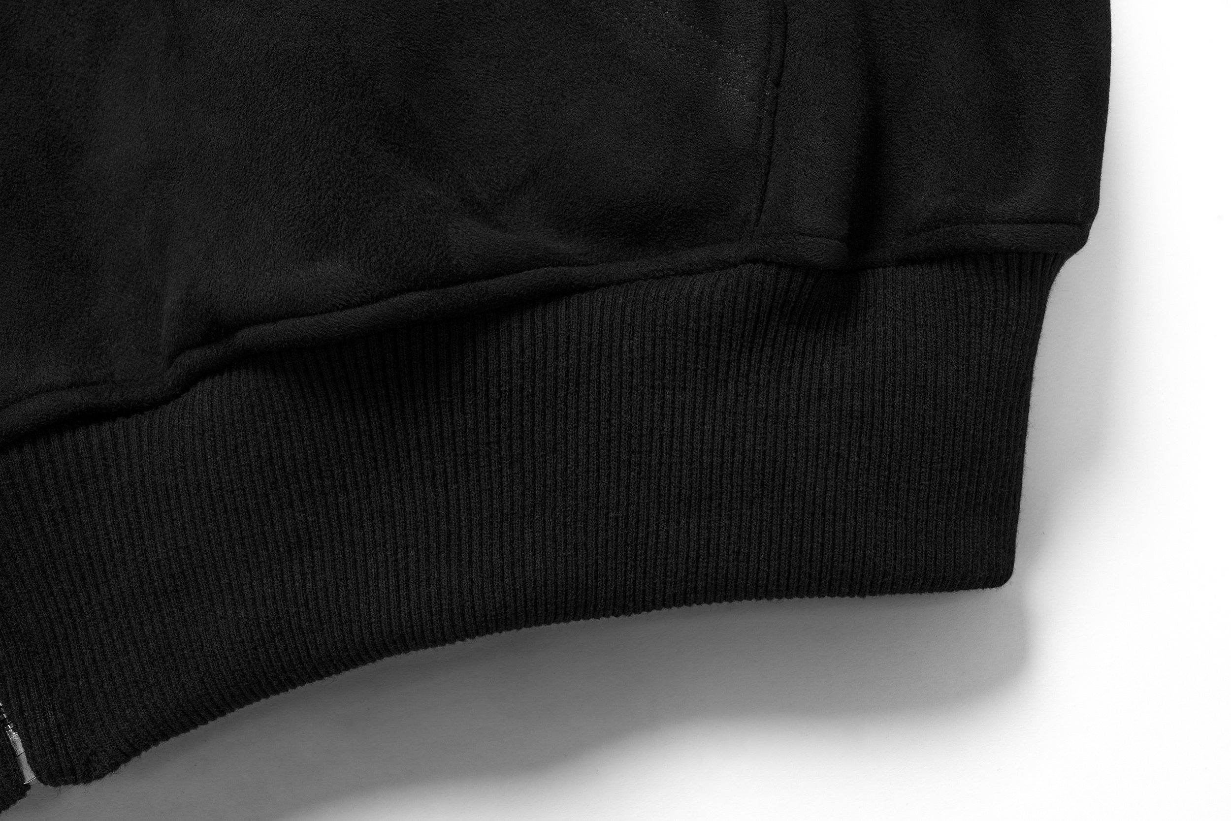 STARRVAINT Gothic Embroidered Suede Zip Hoodie