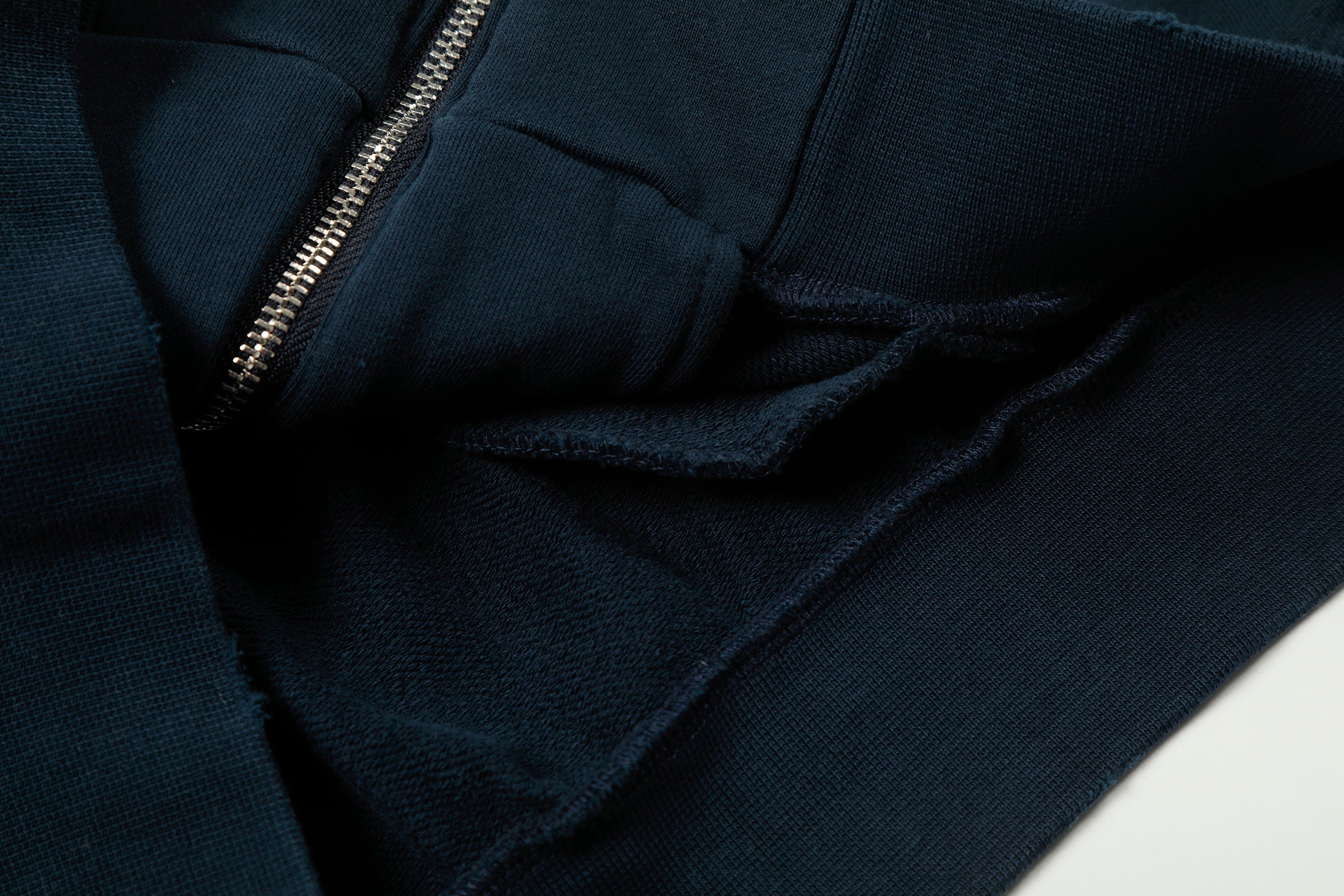 STARRVAINT Distressed Crest Zip-Up Hoodie