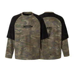 STARRVAINT Camo Patchwork Long Sleeve Tee