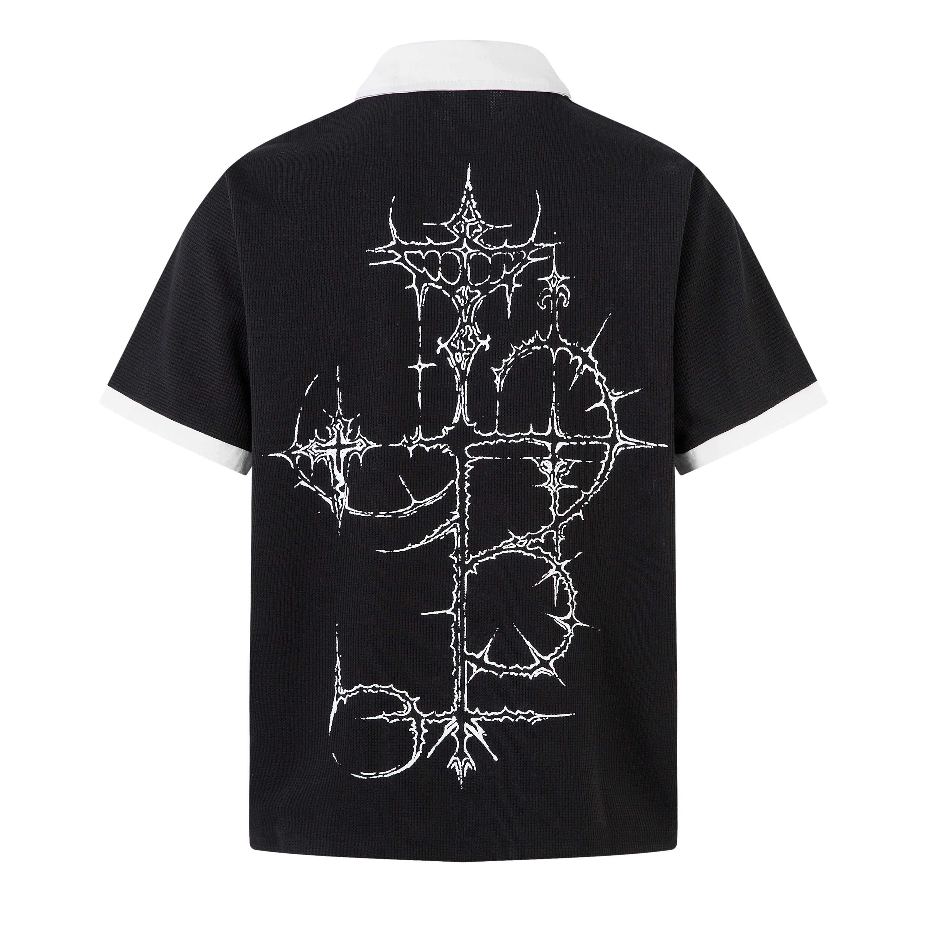 STARRVAINT Gothic Graphic Polo Shirt