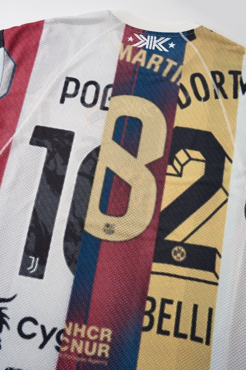 STARRVAINT Vintage Football Patchwork Jersey