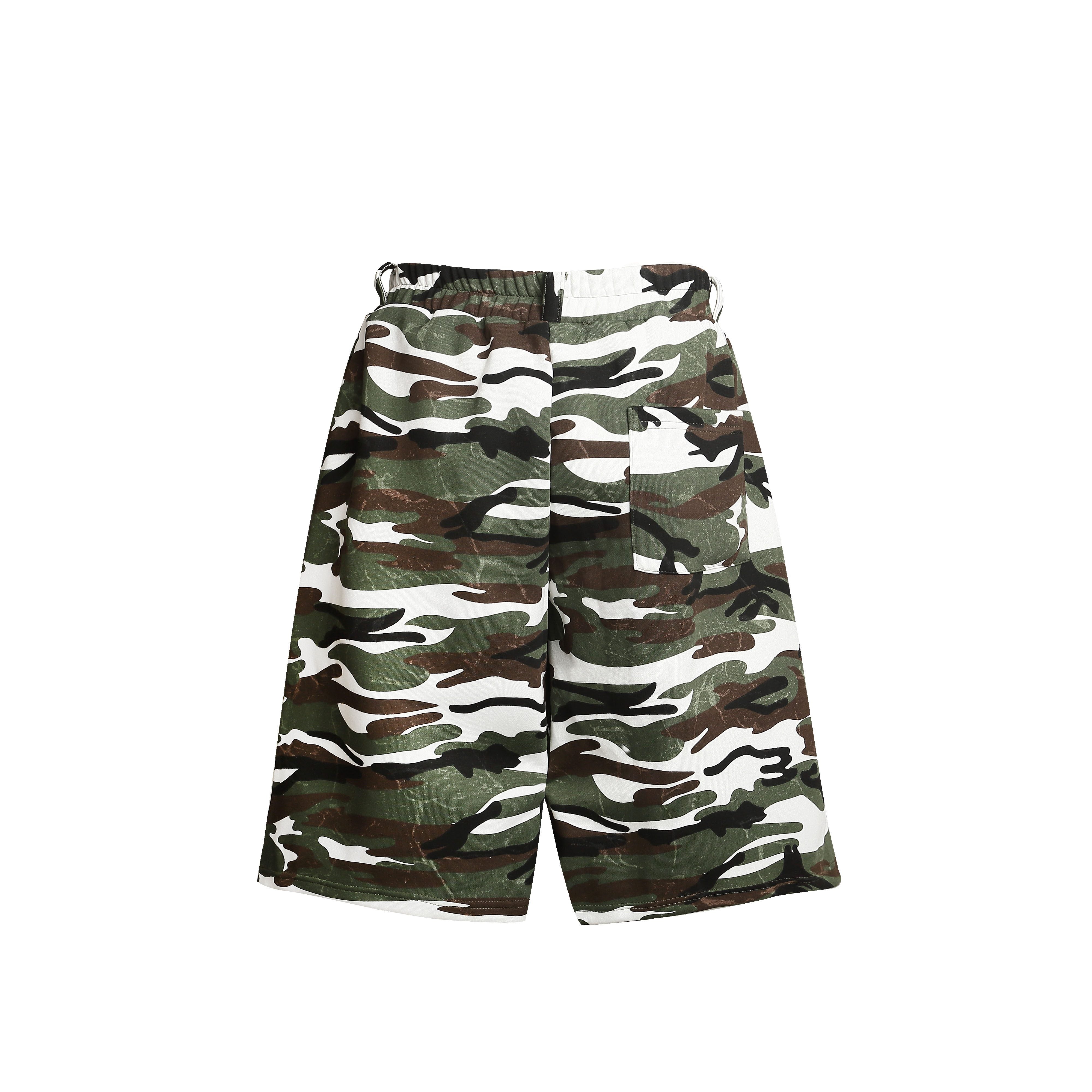 STARRVAINT Camo Print Loose Shorts