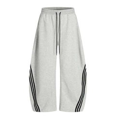 STARRVAINT Curved Stripe Wide-Leg Pants