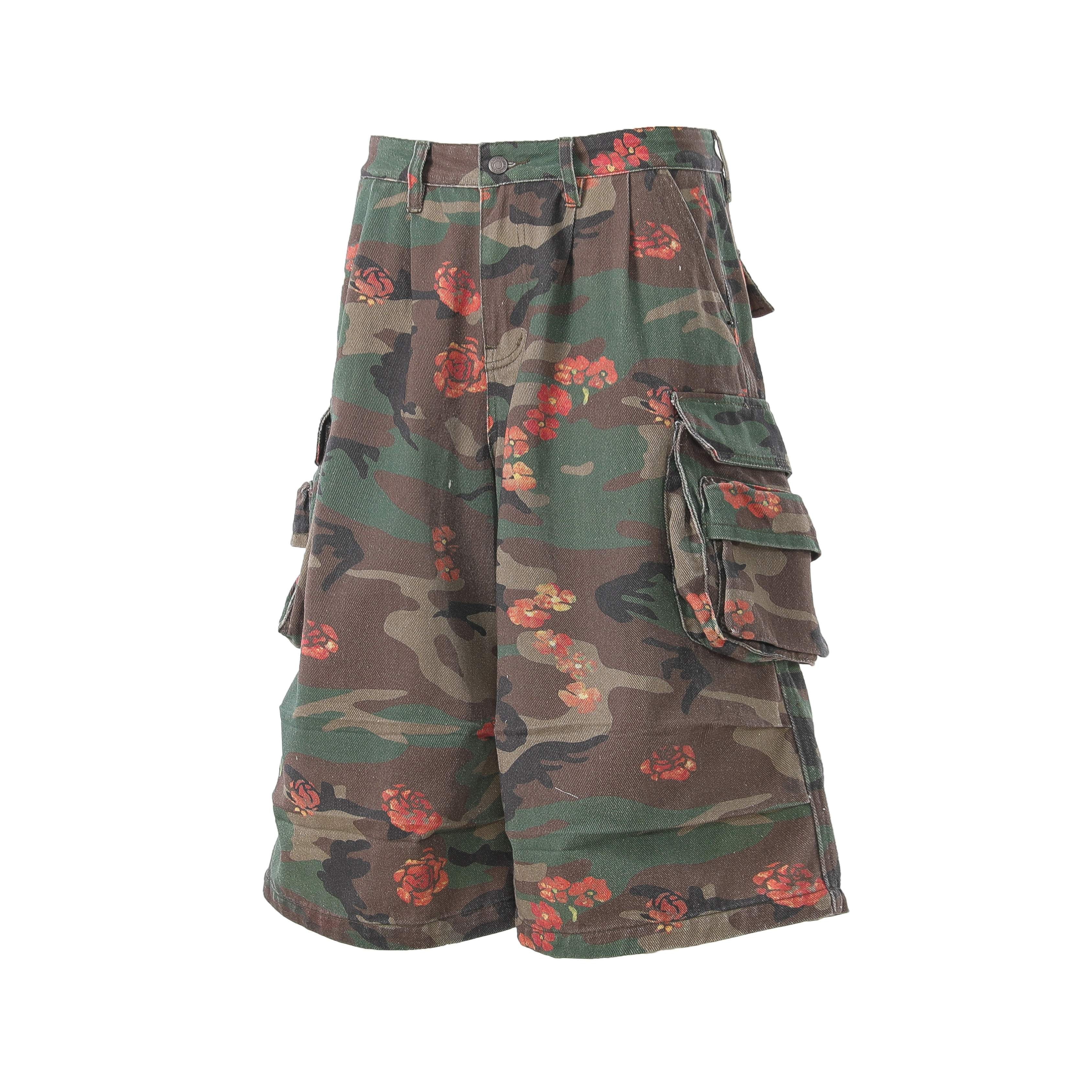 STARRVAINT “Floral Camo Cargo Shorts”