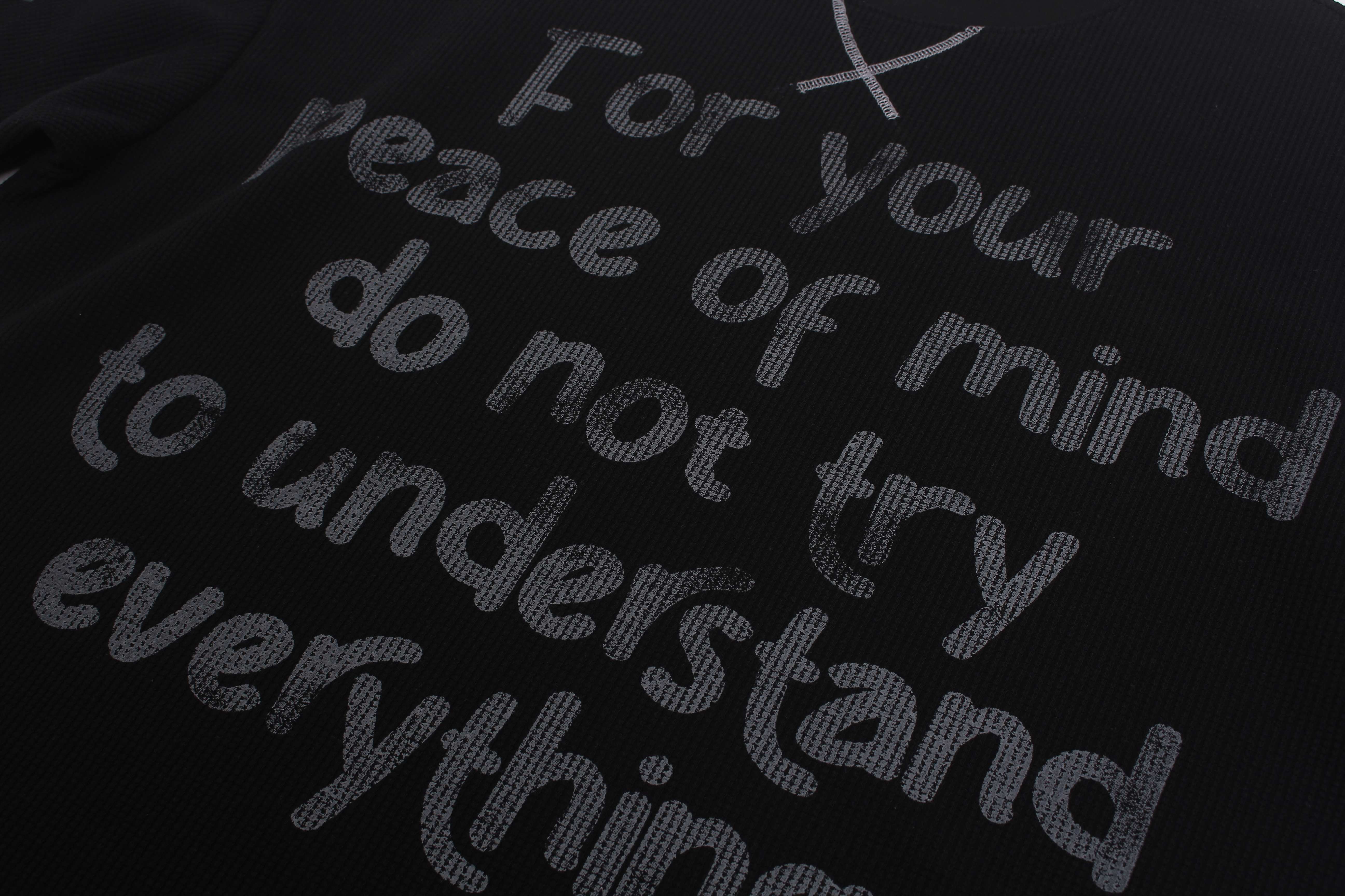 STARRVAINT Graphic Waffle Long Sleeve