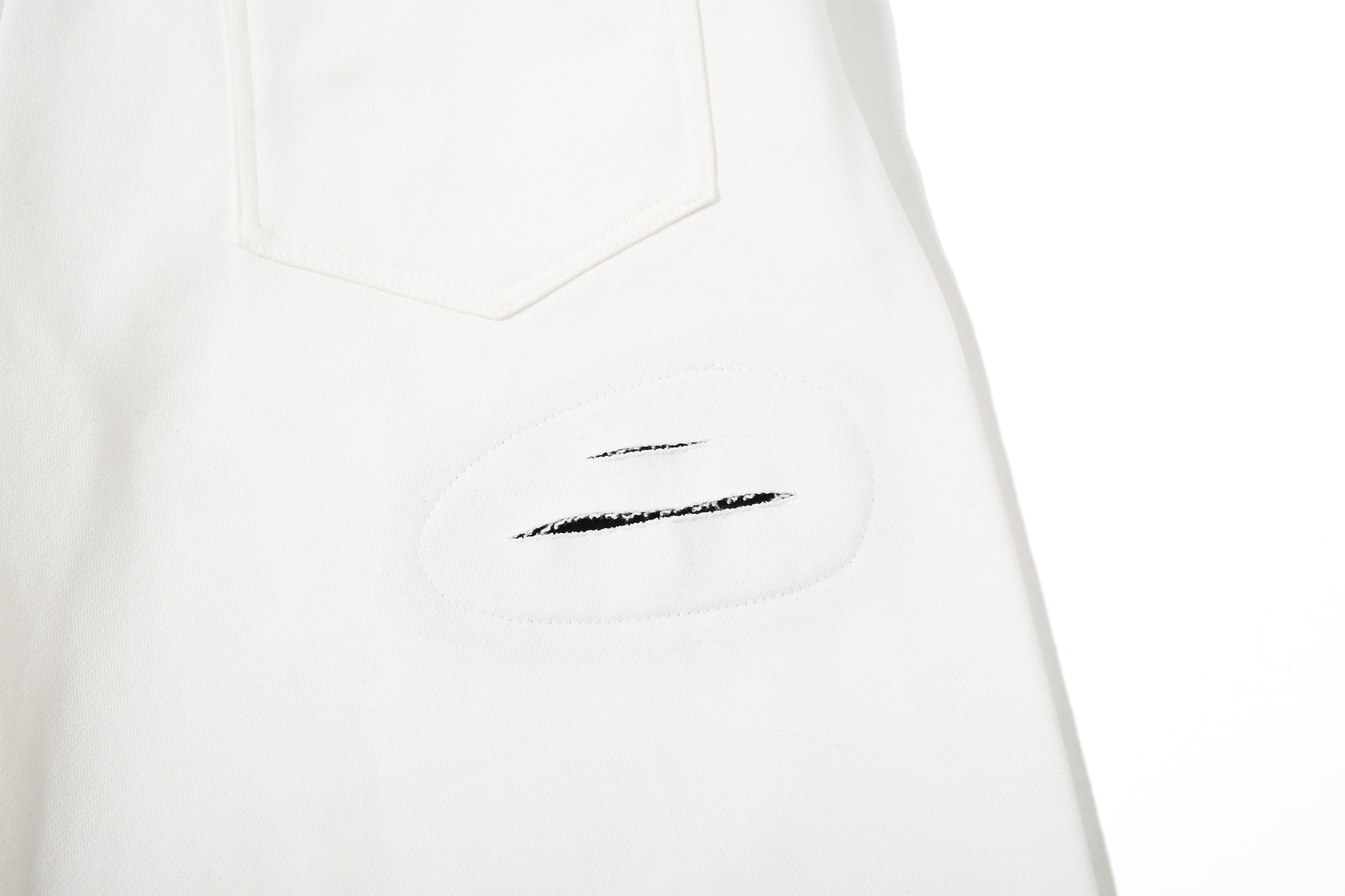 STARRVAINT “Distressed Panel Wide-Leg Sweatpants”