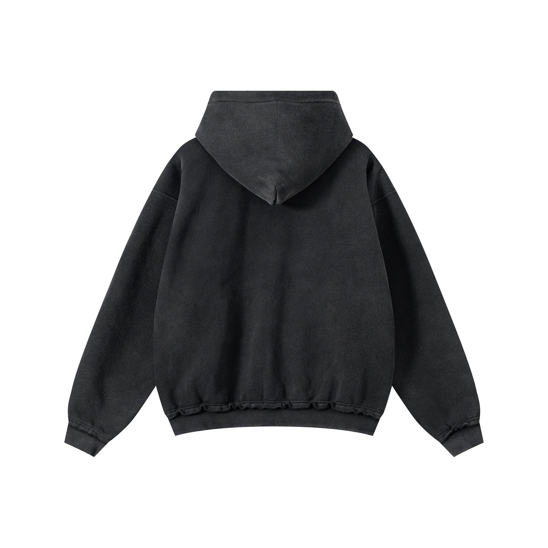 STARRVAINT Vintage Wash Graphic Zip Hoodie