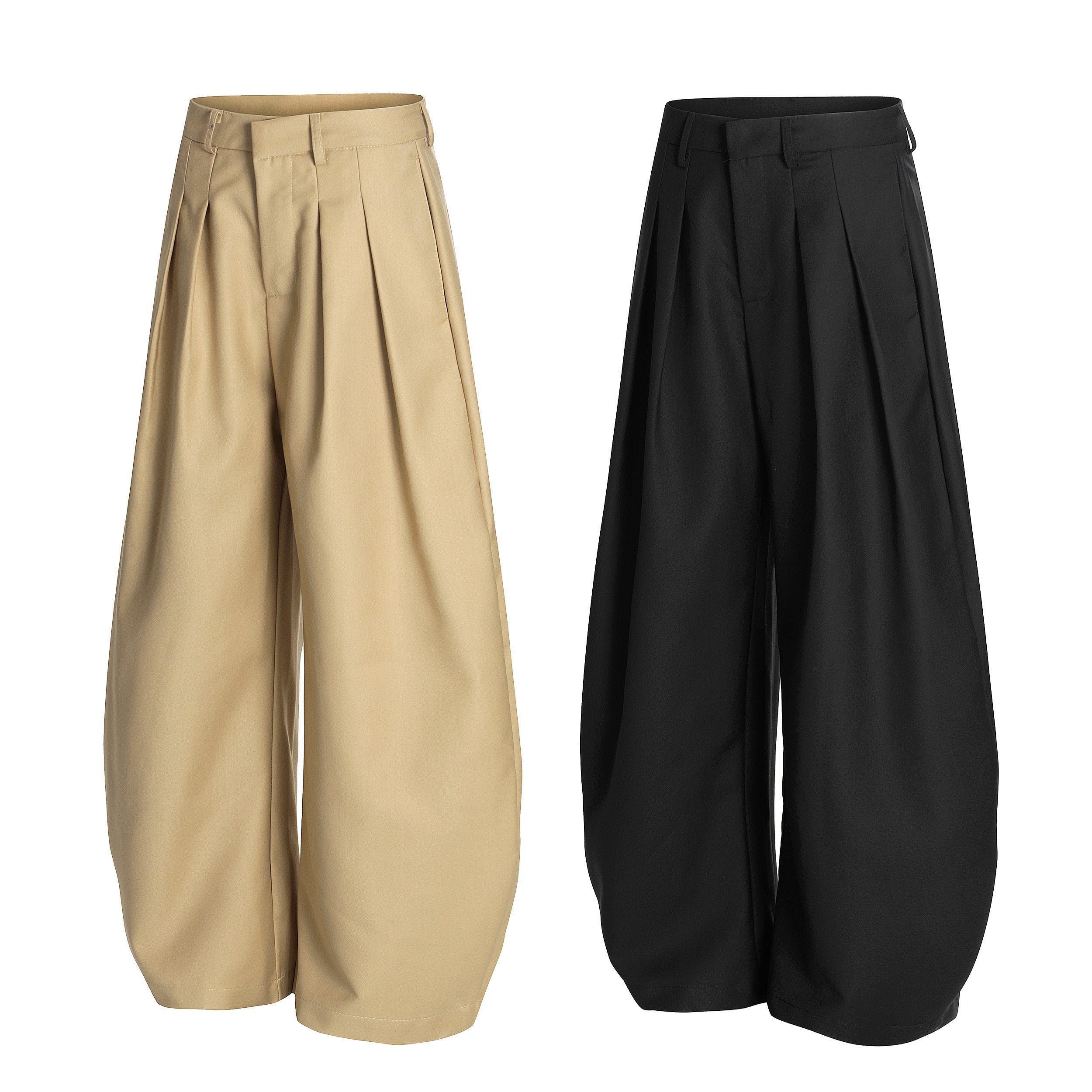 STARRVAINT Pleated Barrel Trousers