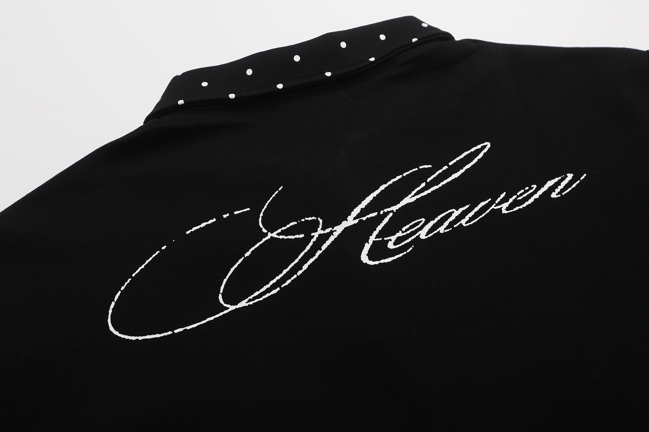 STARRVAINT Studded Collar Polo Shirt