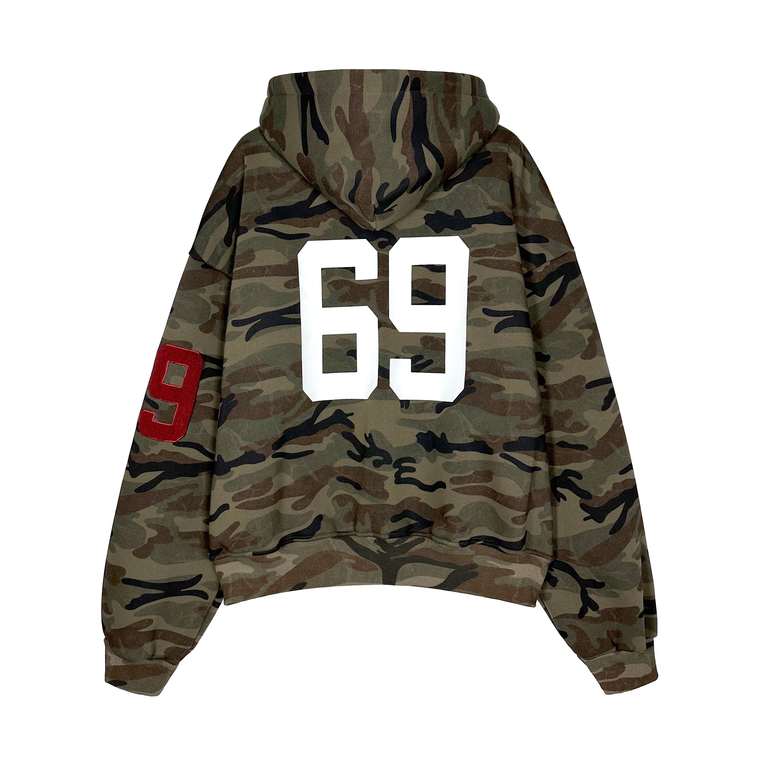 STARRVAINT Camo Varsity Zip Hoodie