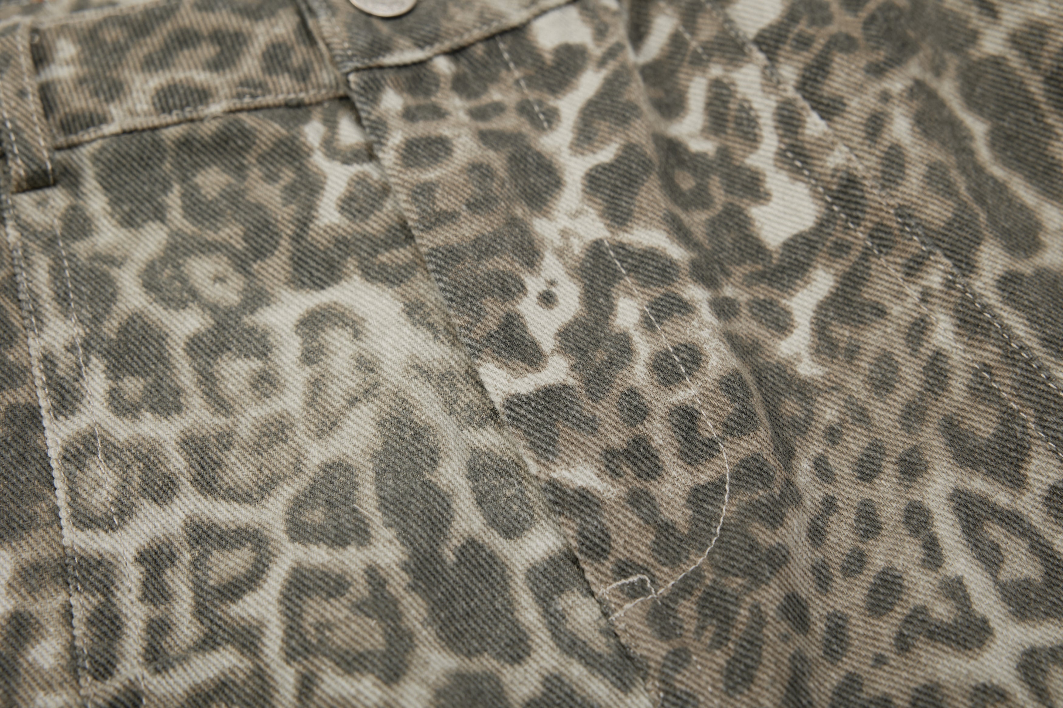 STARRVAINT Leopard Barrel Pants