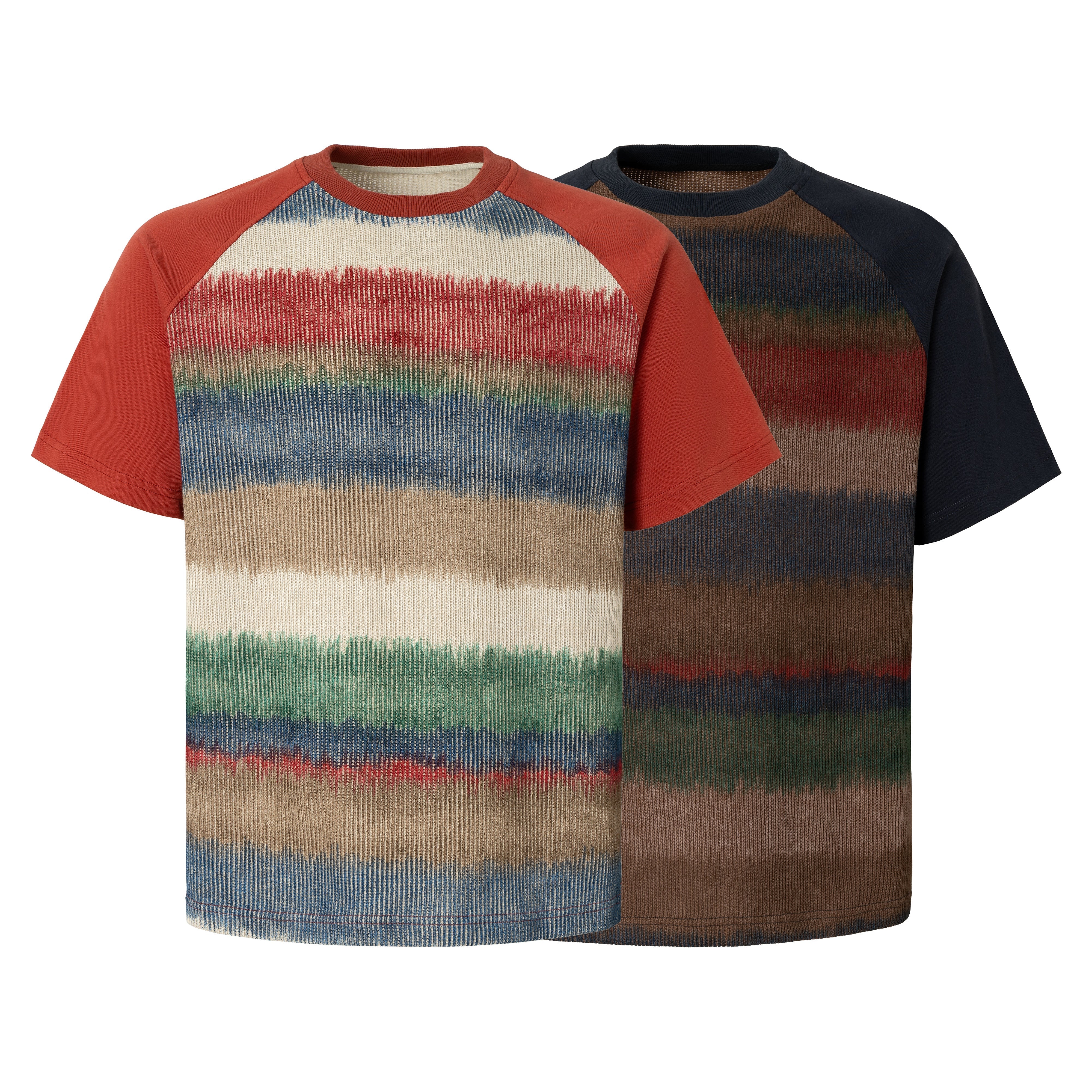 STARRVAINT Gradient Stripe Raglan Tee