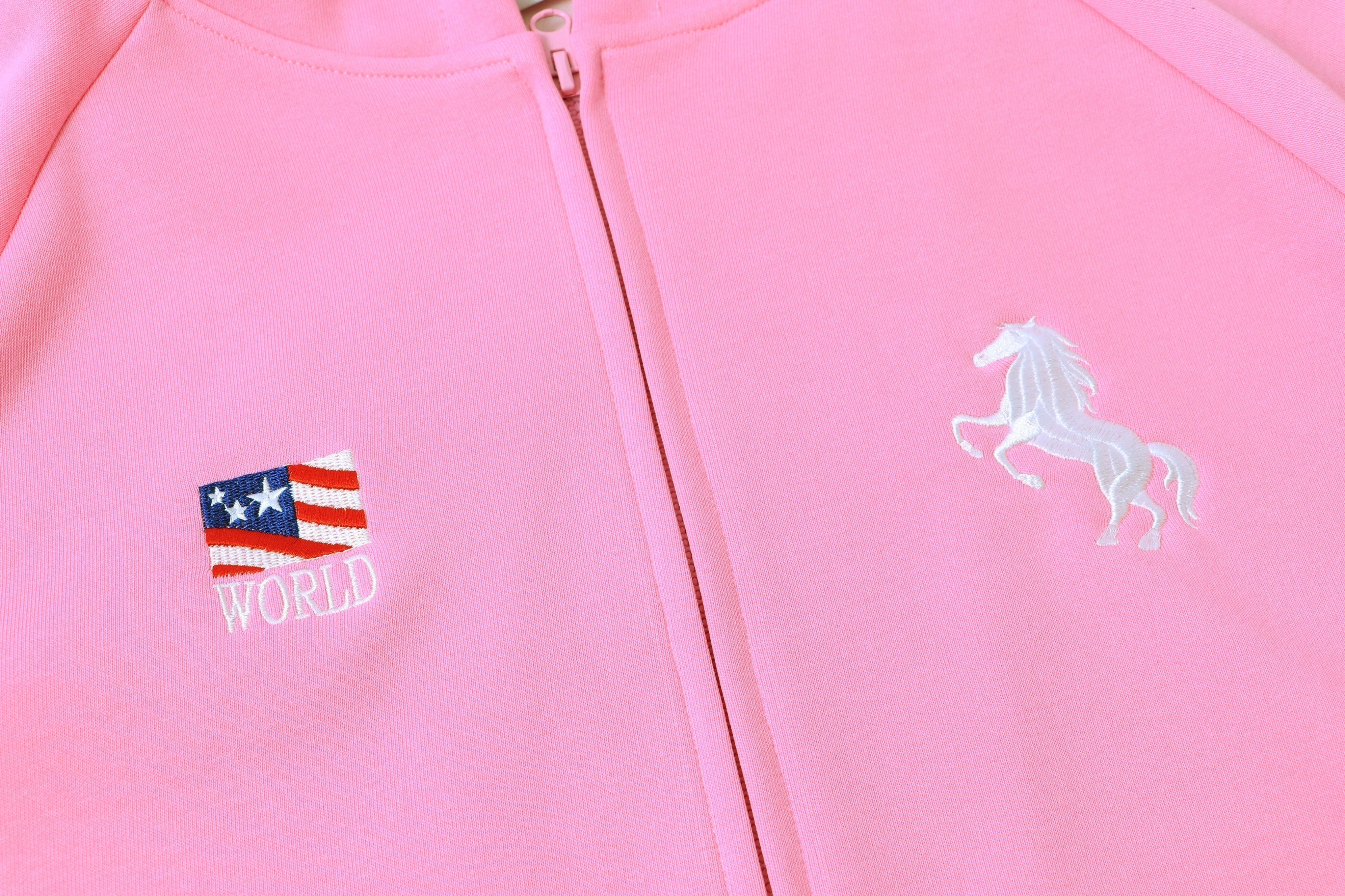 STARRVAINT Pastel Unicorn Varsity Zip Hoodie