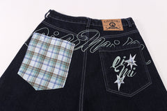 STARRVAINT Patchwork Denim Shorts