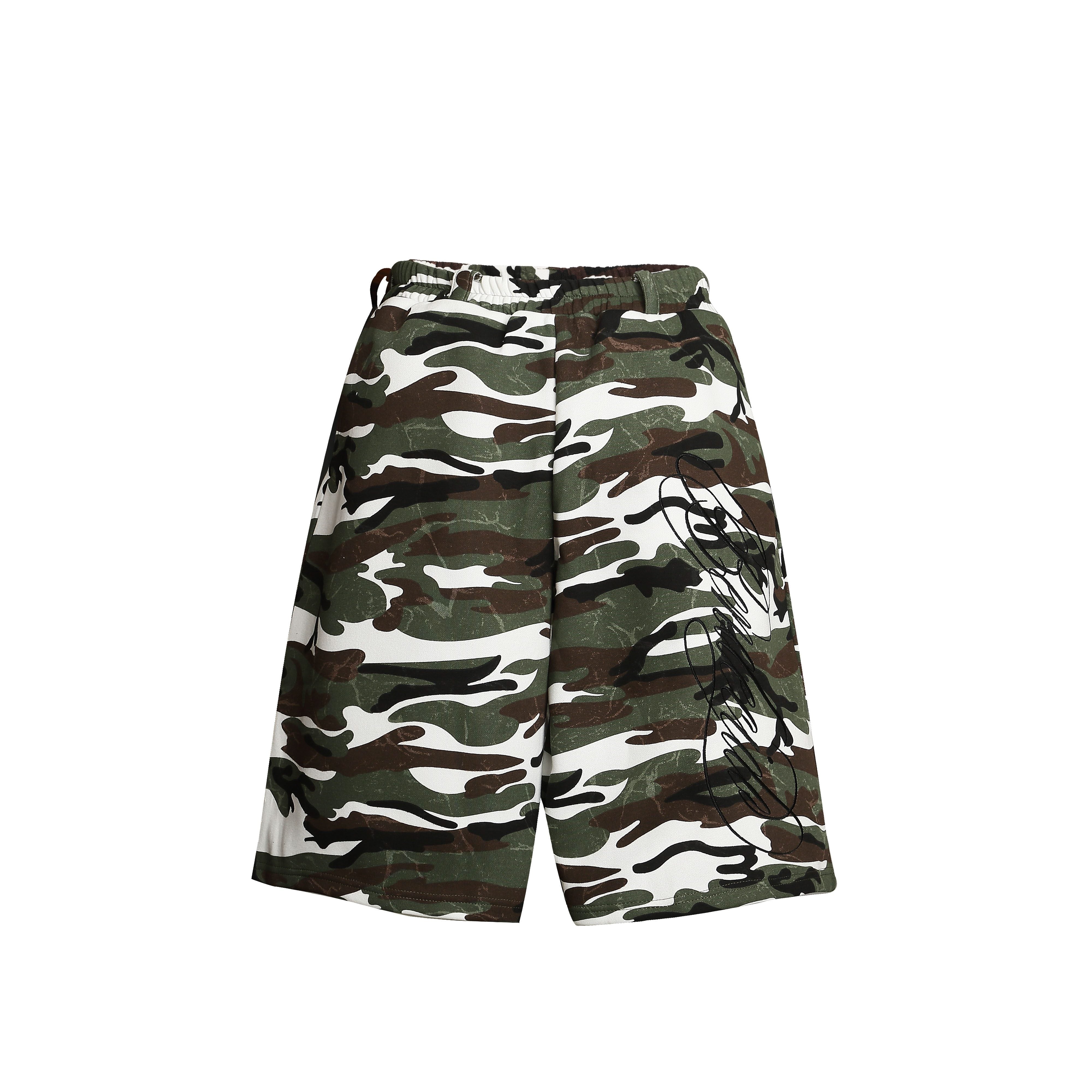 STARRVAINT Camo Print Loose Shorts