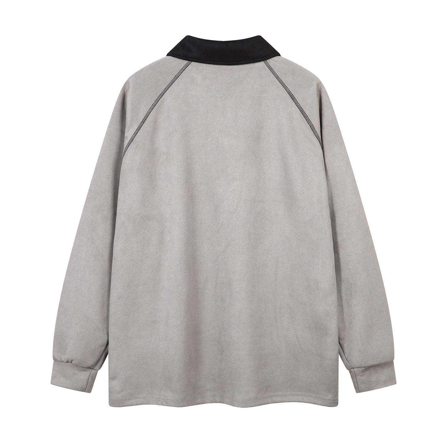 STARRVAINT Contrast Panel Long-Sleeve Polo