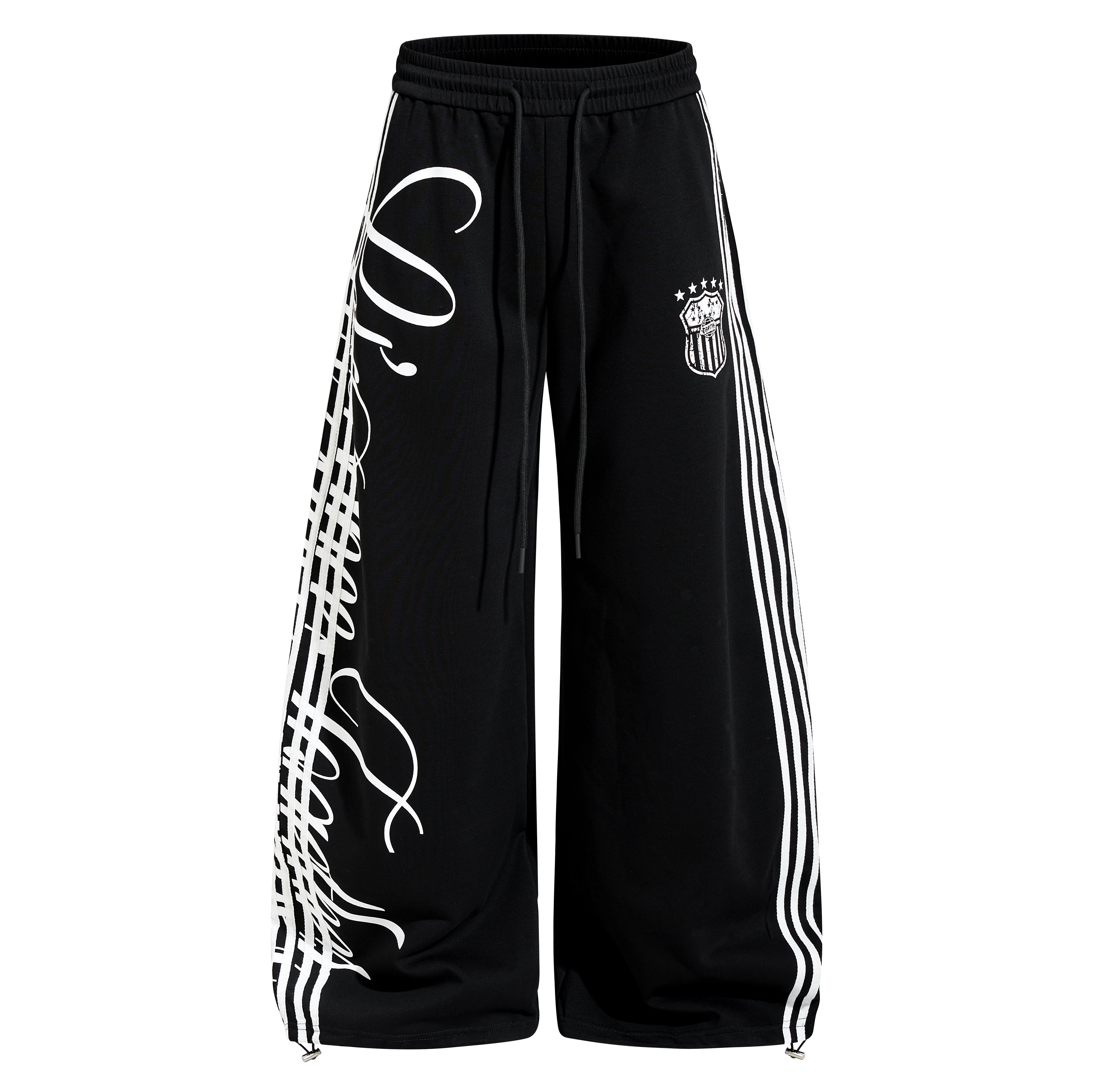 STARRVAINT Script Stripe Wide-Leg Sweatpants