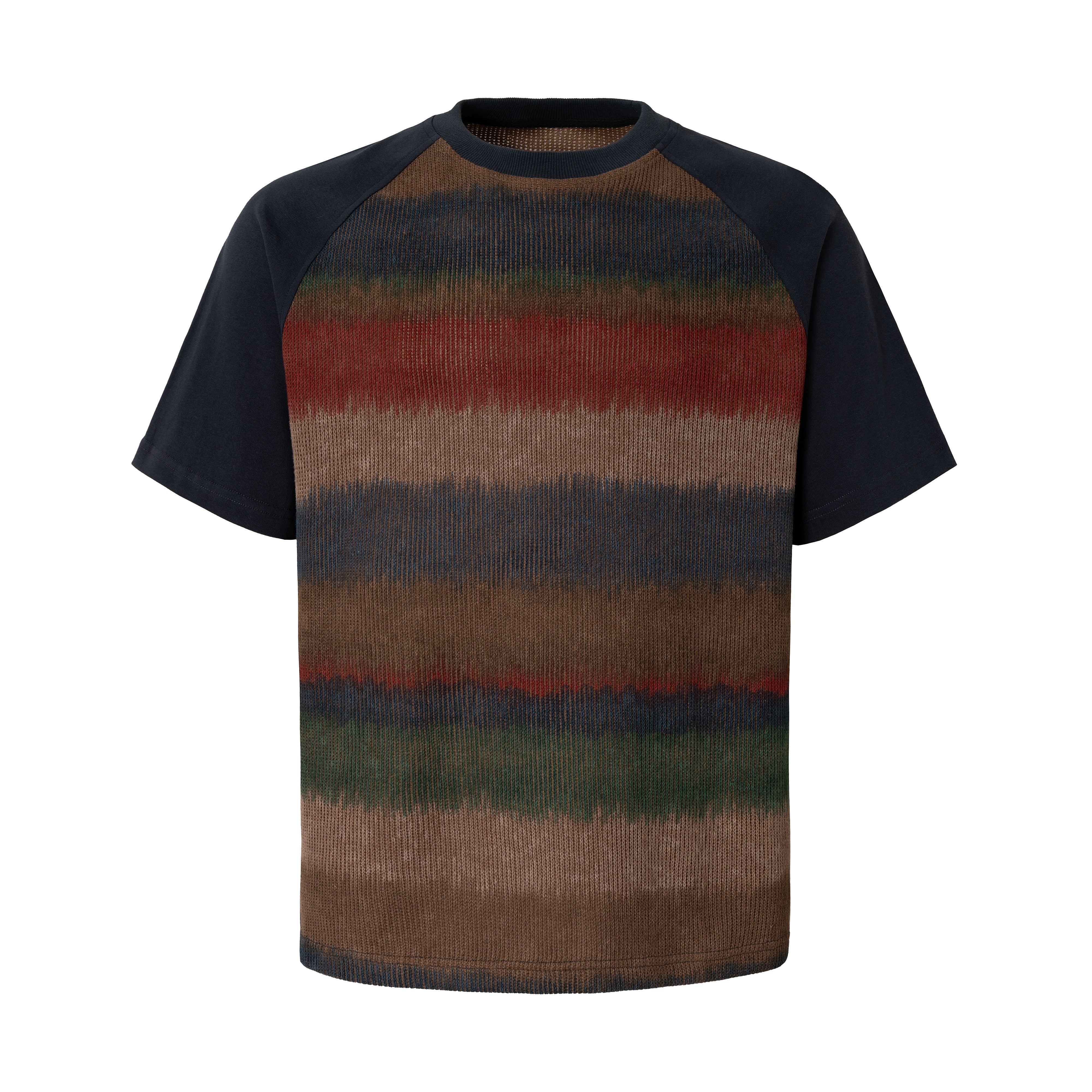 STARRVAINT Gradient Stripe Raglan Tee